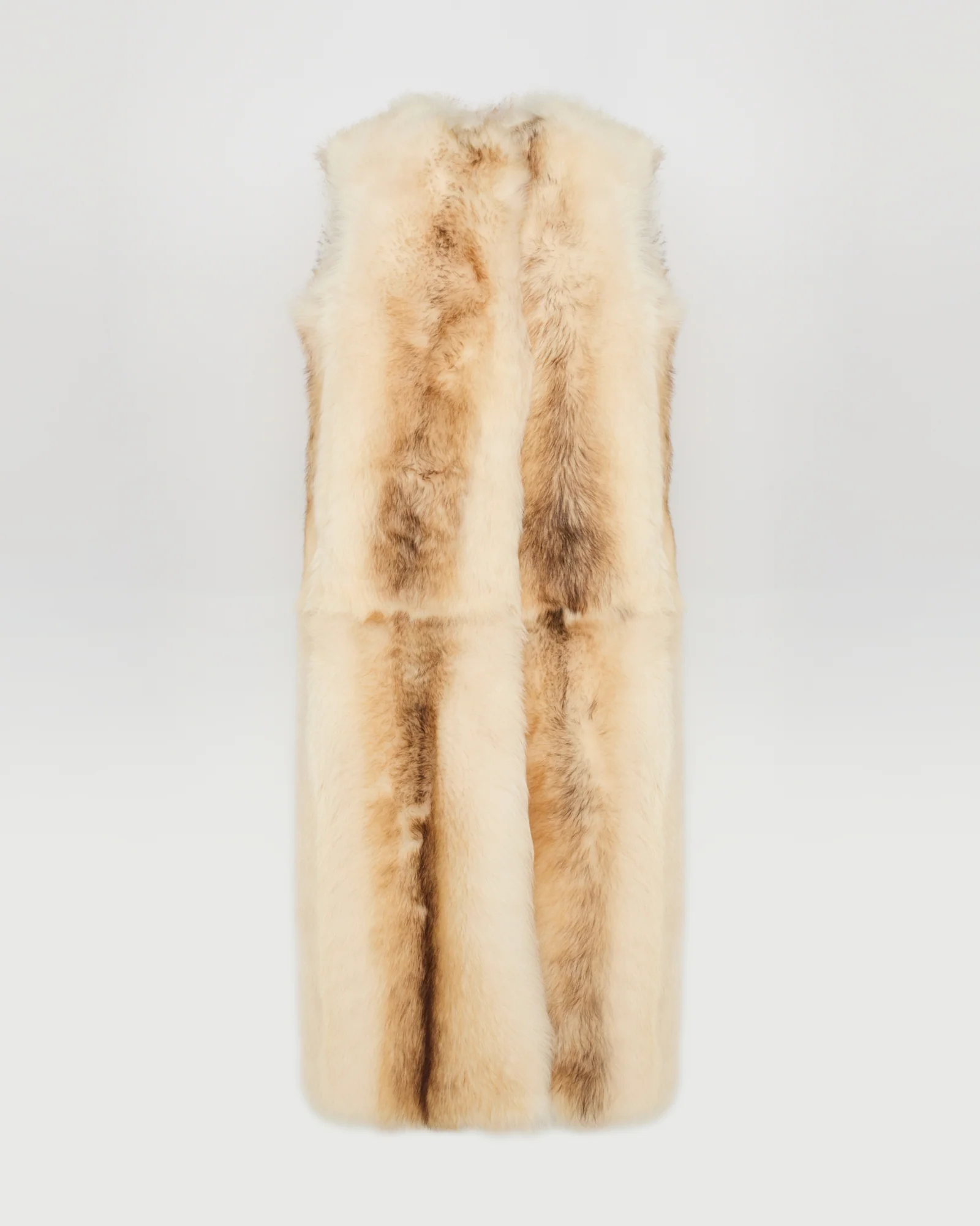 Gilet long en peau lainée d'agneau Toscane - Image 5