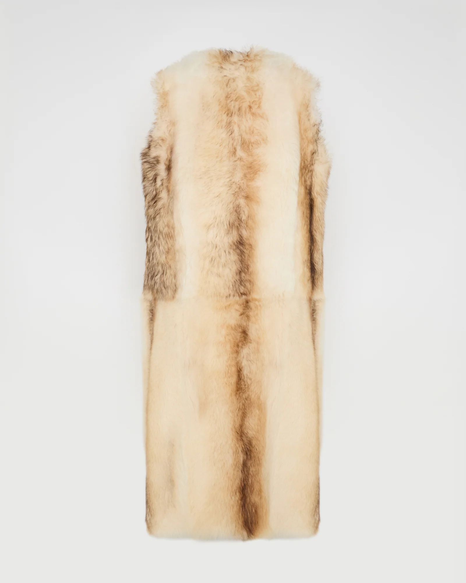 Gilet long en peau lainée d'agneau Toscane - Image 6