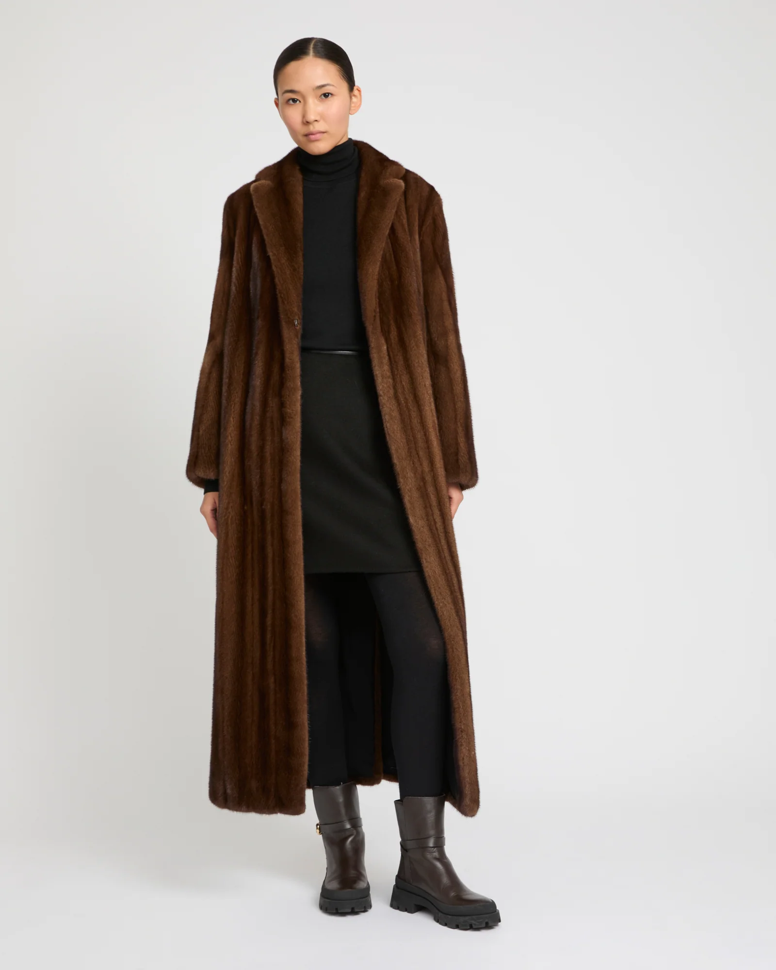 Manteau long en fourrure de vison long poil - Image 2