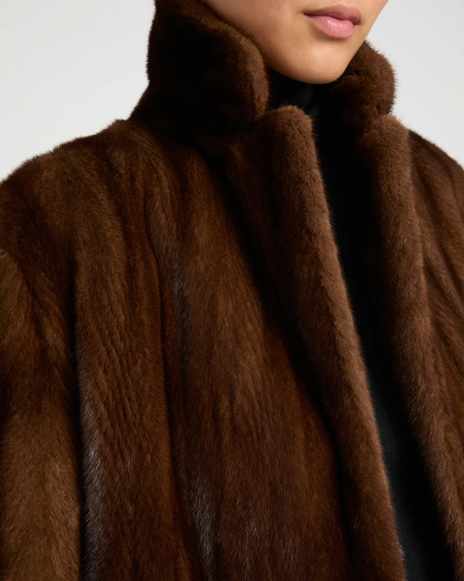 Manteau long en fourrure de vison long poil - Image 3