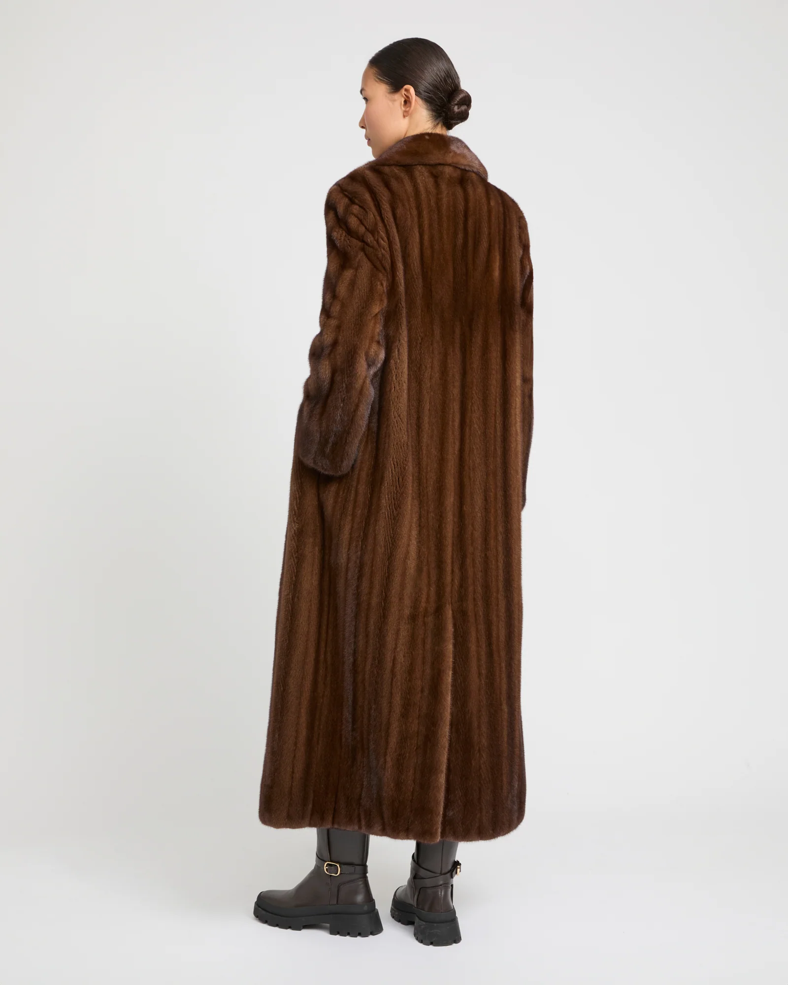 Manteau long en fourrure de vison long poil - Image 4