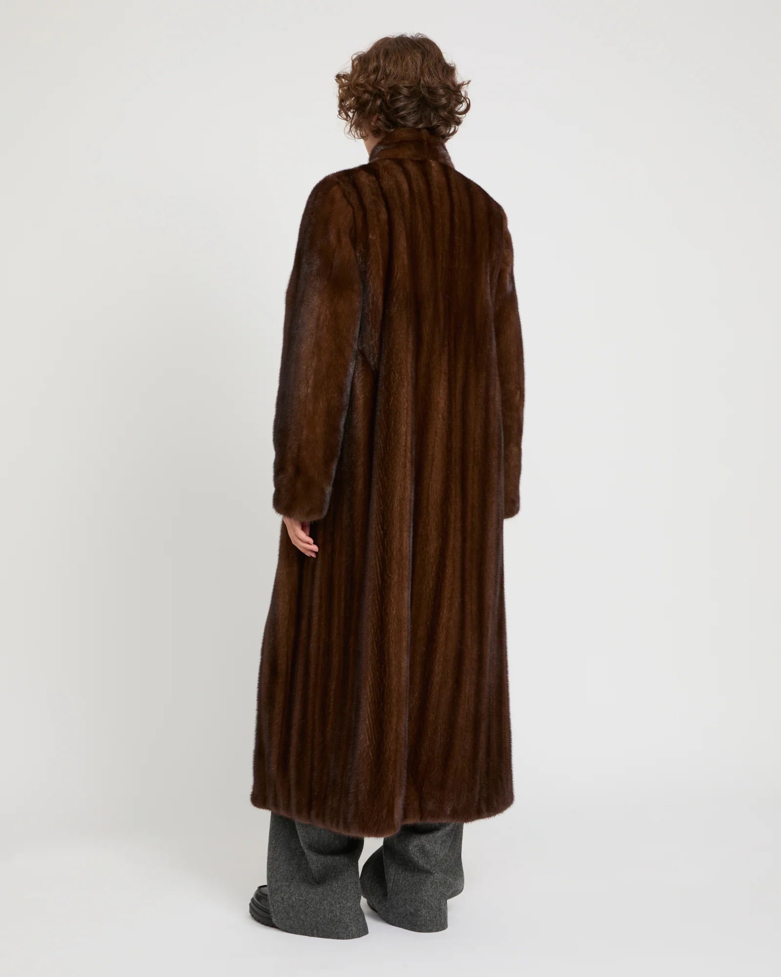 Manteau long en fourrure de vison long poil - Image 4