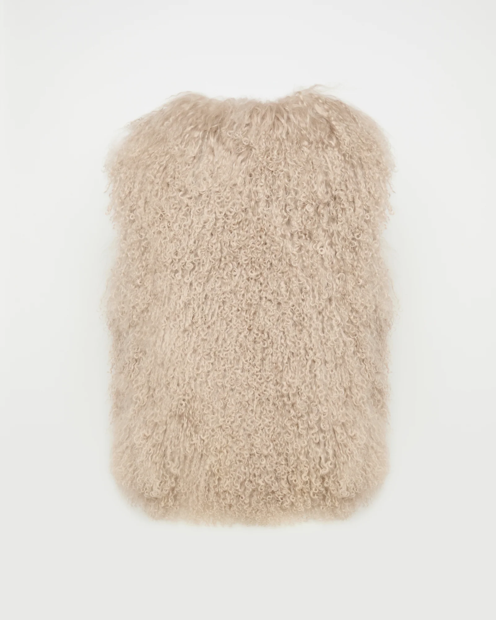 Gilet sans manches en agneau de Mongolie - Image 5