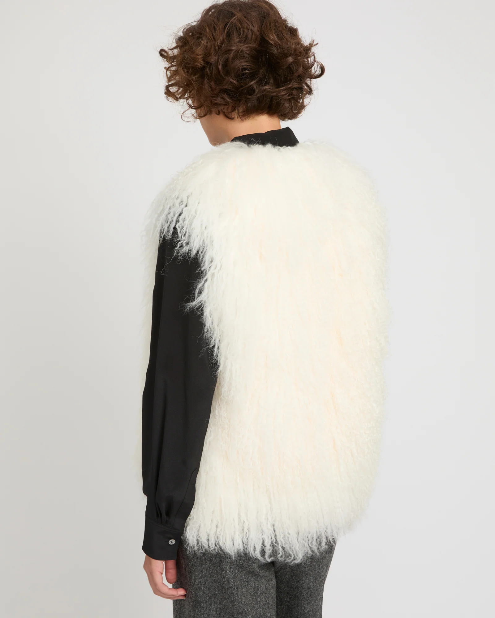 Gilet sans manche en agneau de Mongolie - Image 3