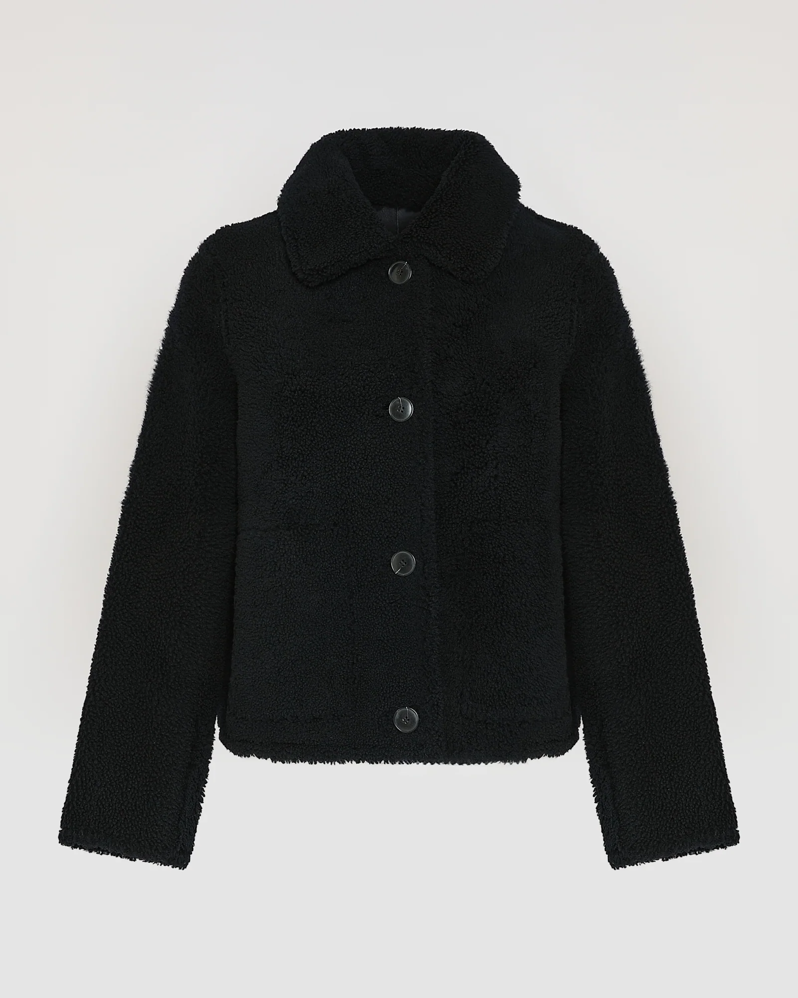 Veste courte boutonnée en agneau Mérinos - Image 5
