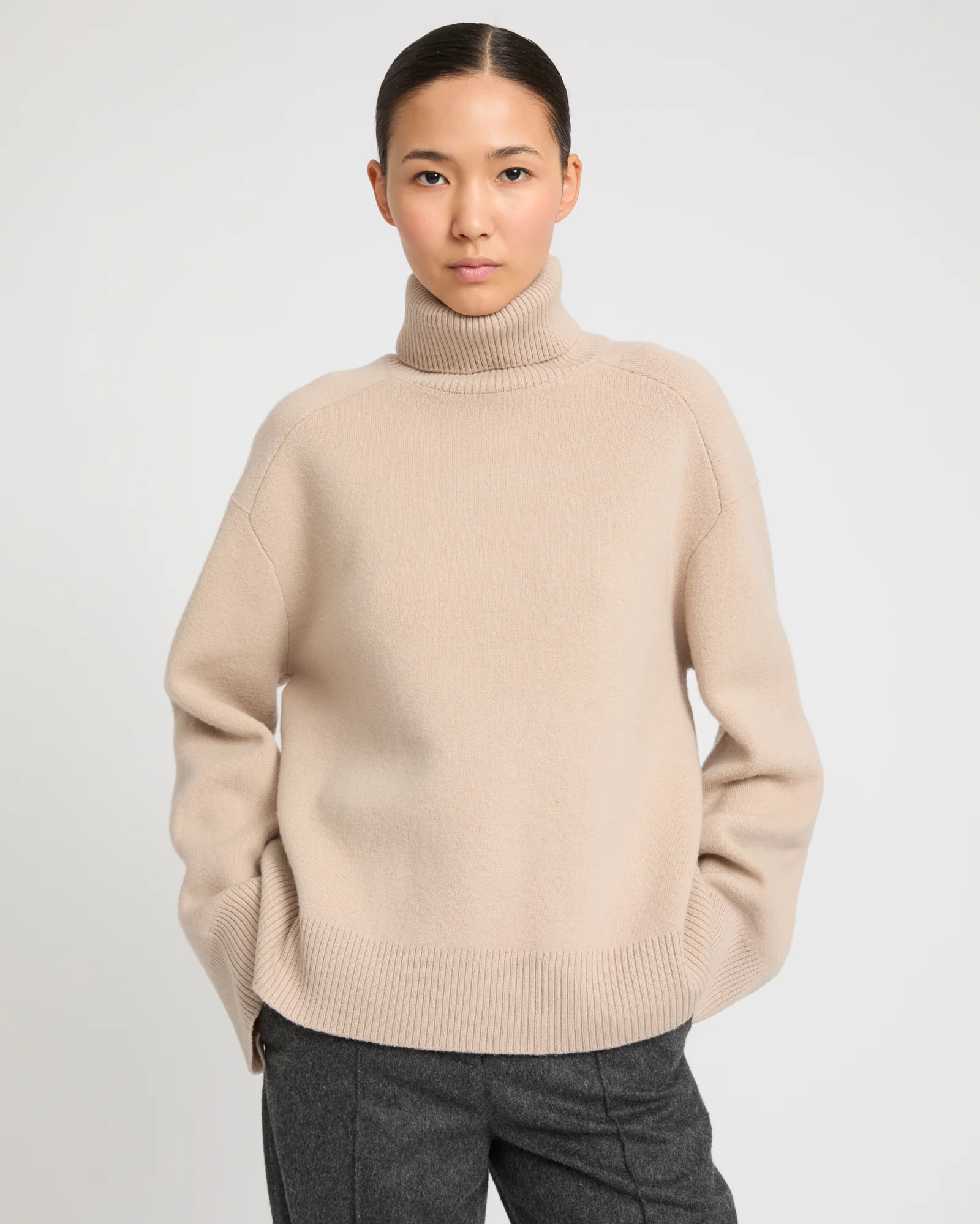Pull en maille à col roulé