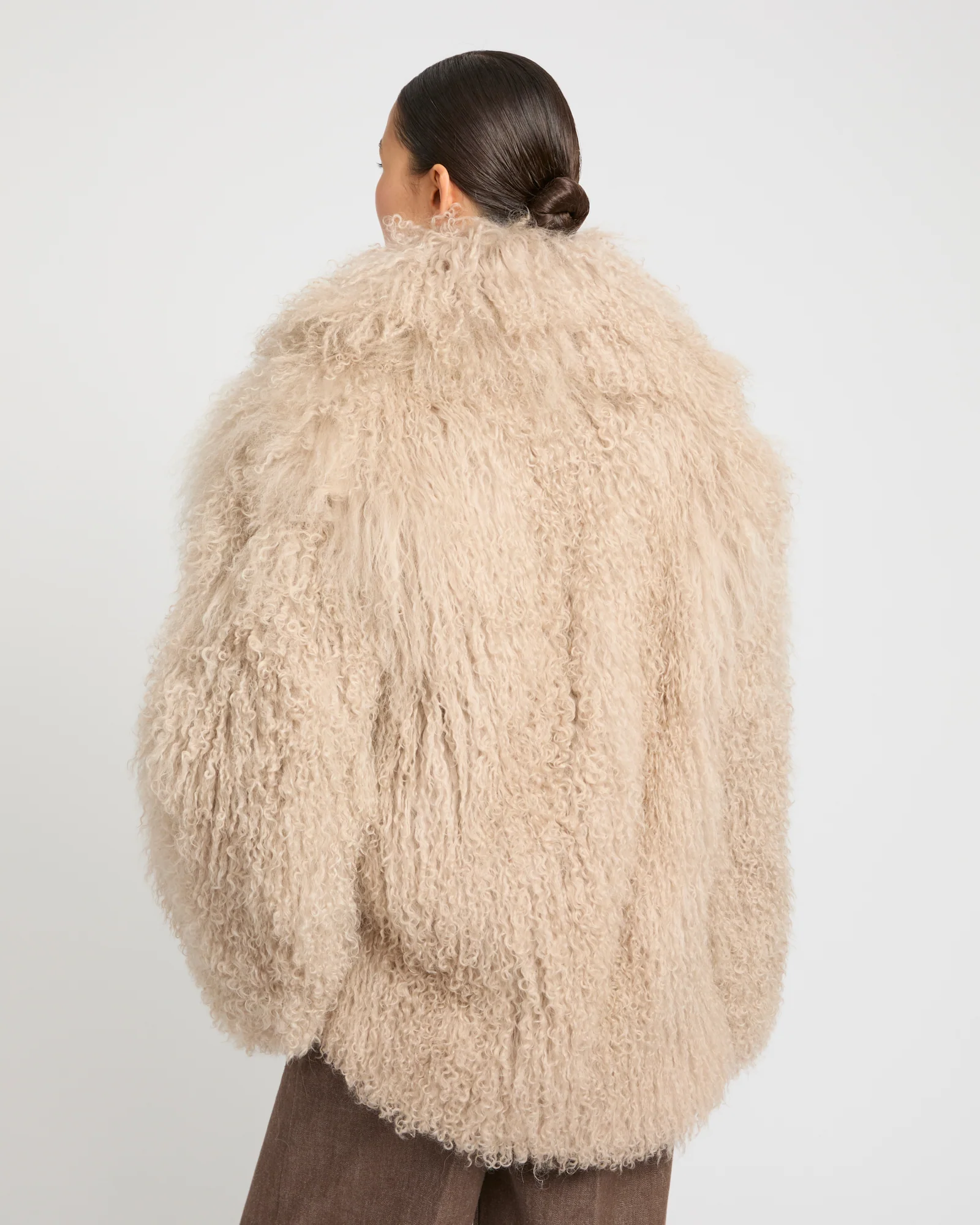 Veste oversize en agneau de Mongolie - Image 5
