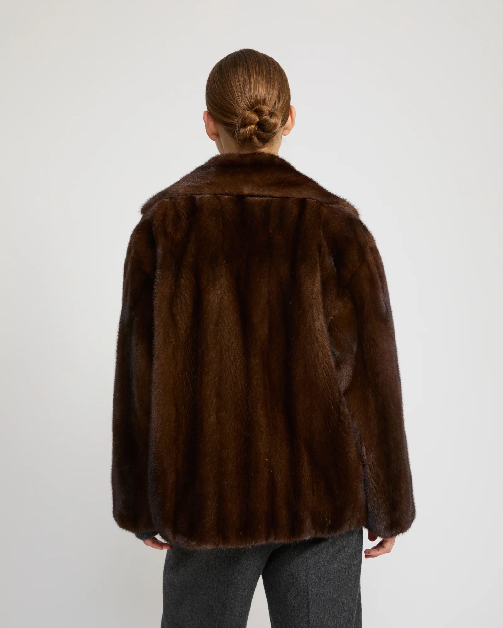 Veste courte croisée en fourrure de vison - Image 5