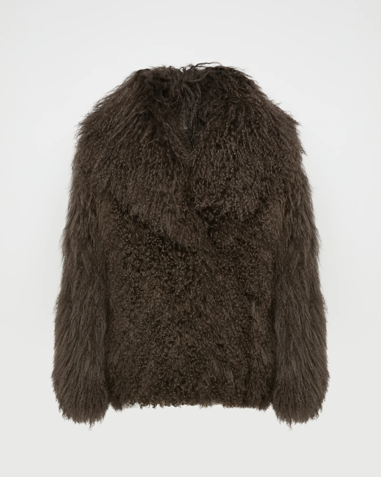 Veste oversize en agneau de Mongolie - Image 4