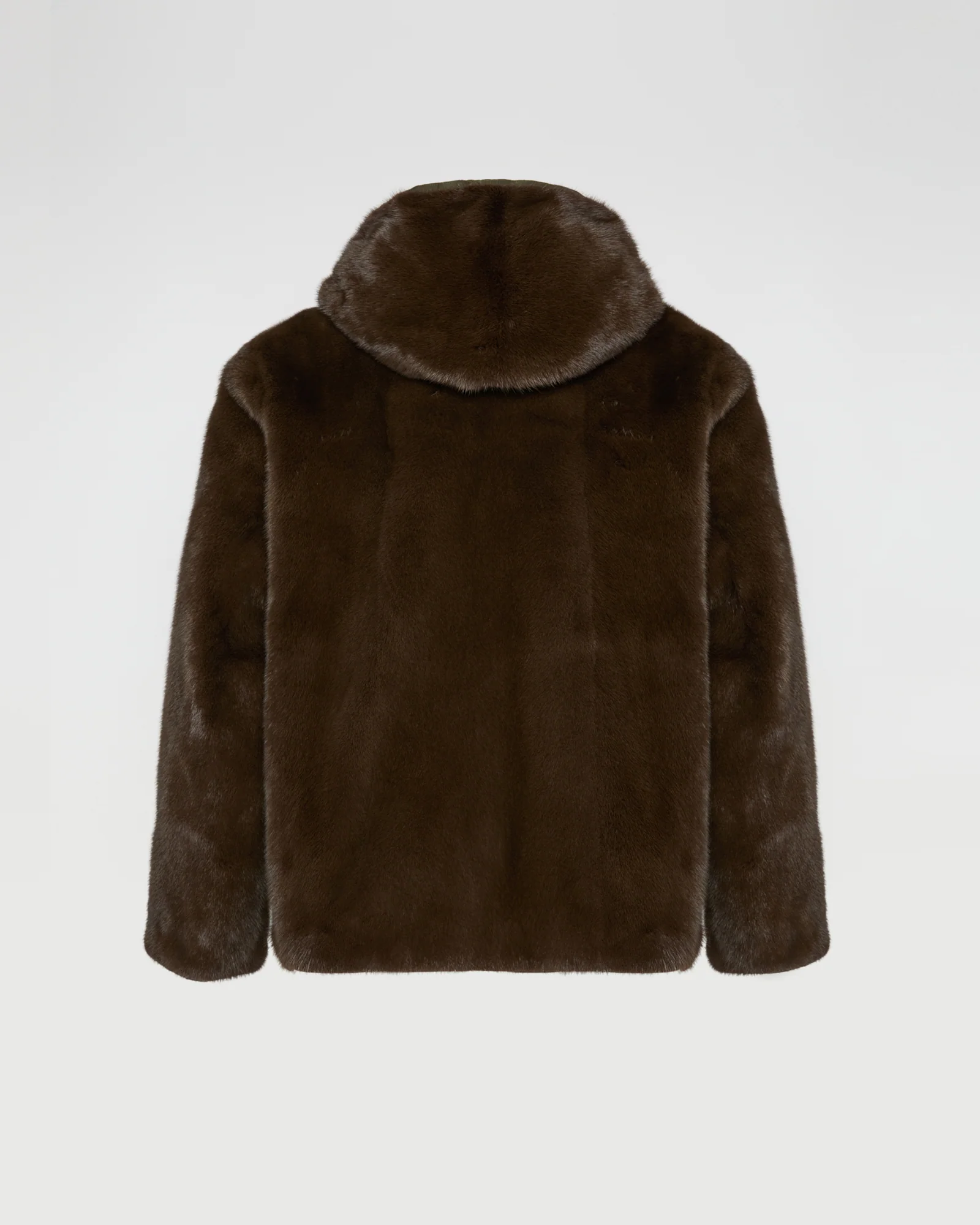 Blouson à capuche réversible en fourrure de vison et tissu technique - Image 6