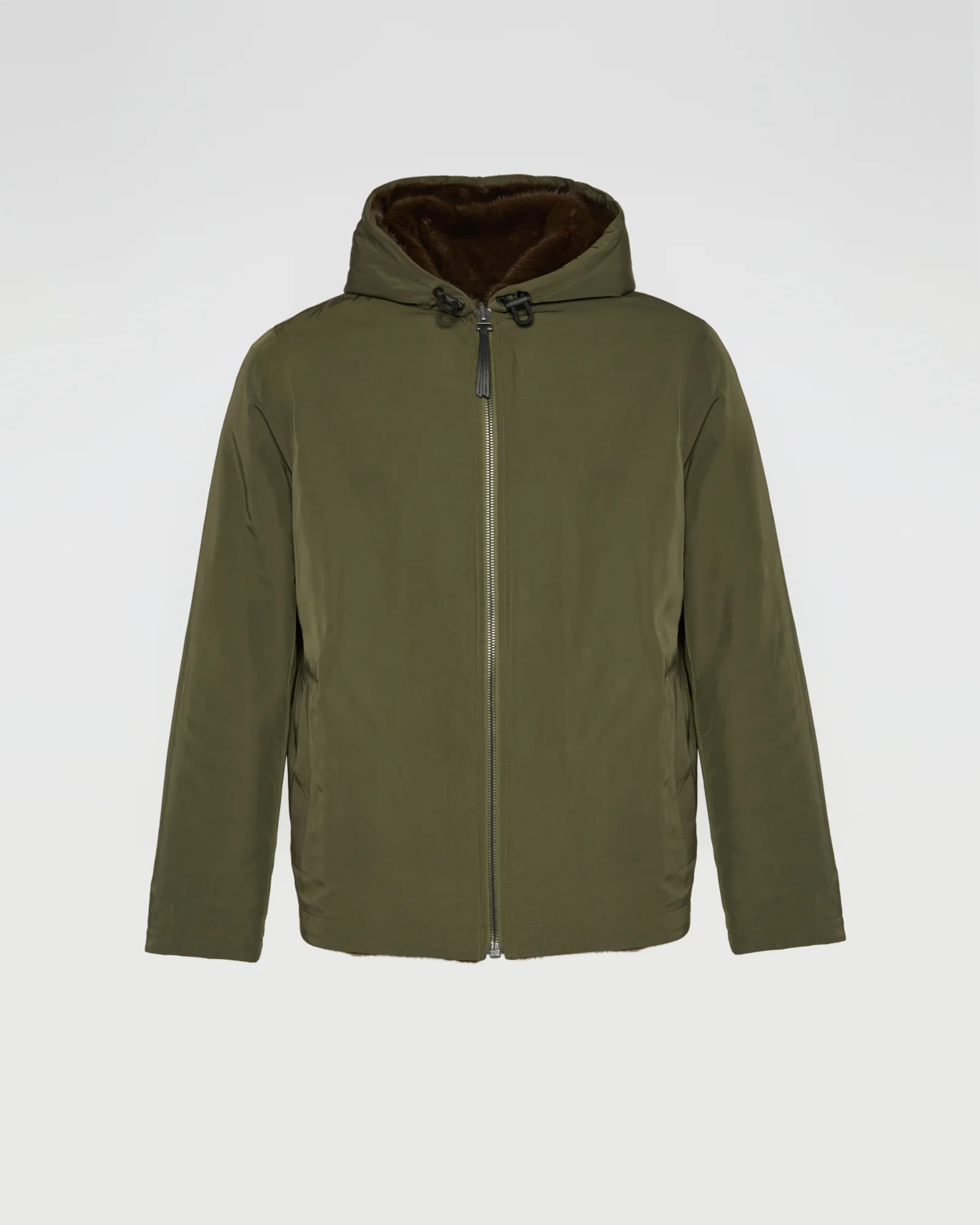 Blouson à capuche réversible en fourrure de vison et tissu technique - Image 7