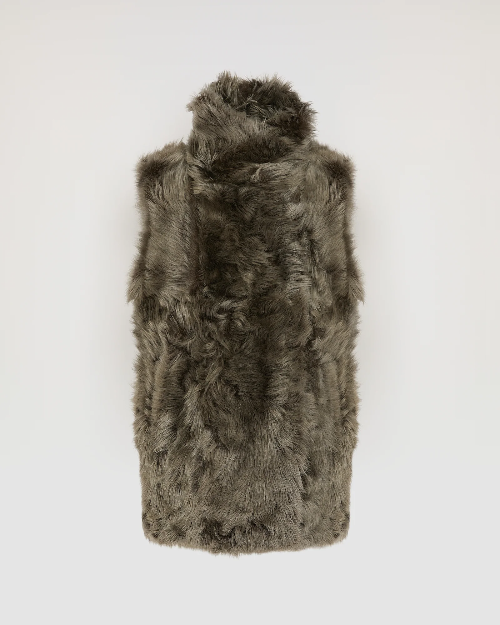 Gilet long réversible en agneau Toscane - Image 5