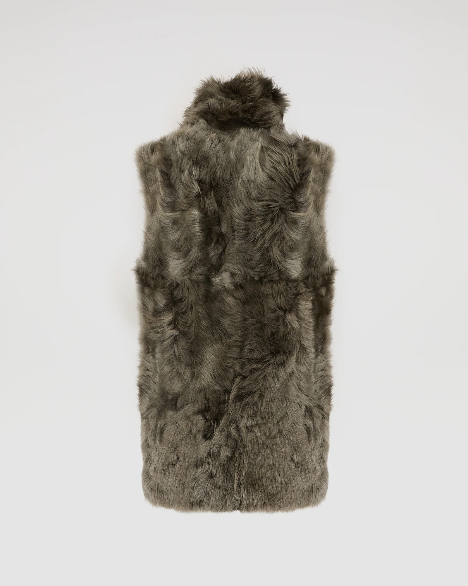 Gilet long réversible en agneau Toscane - Image 6