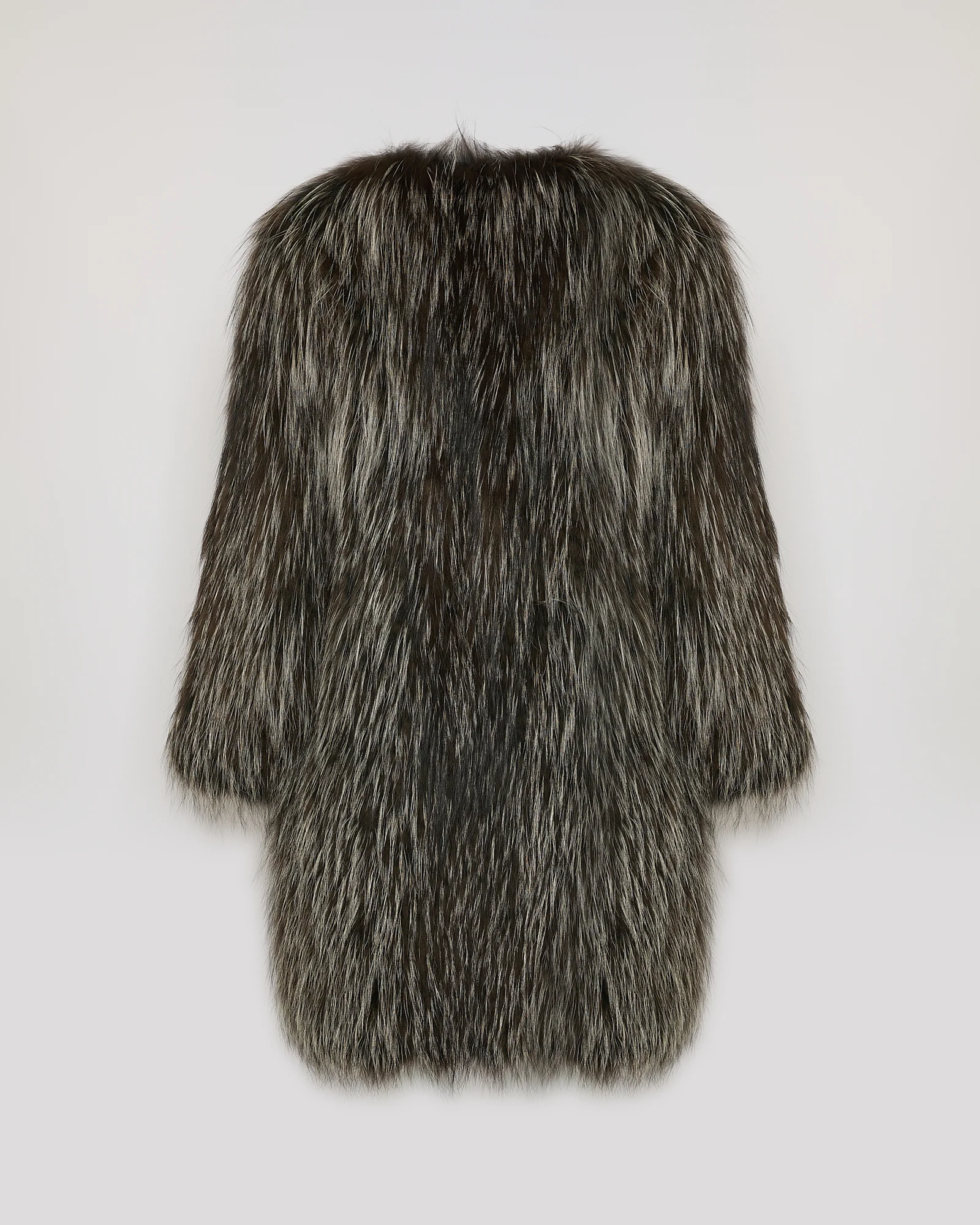 Veste longue en fourrure de renard tricoté - Image 6