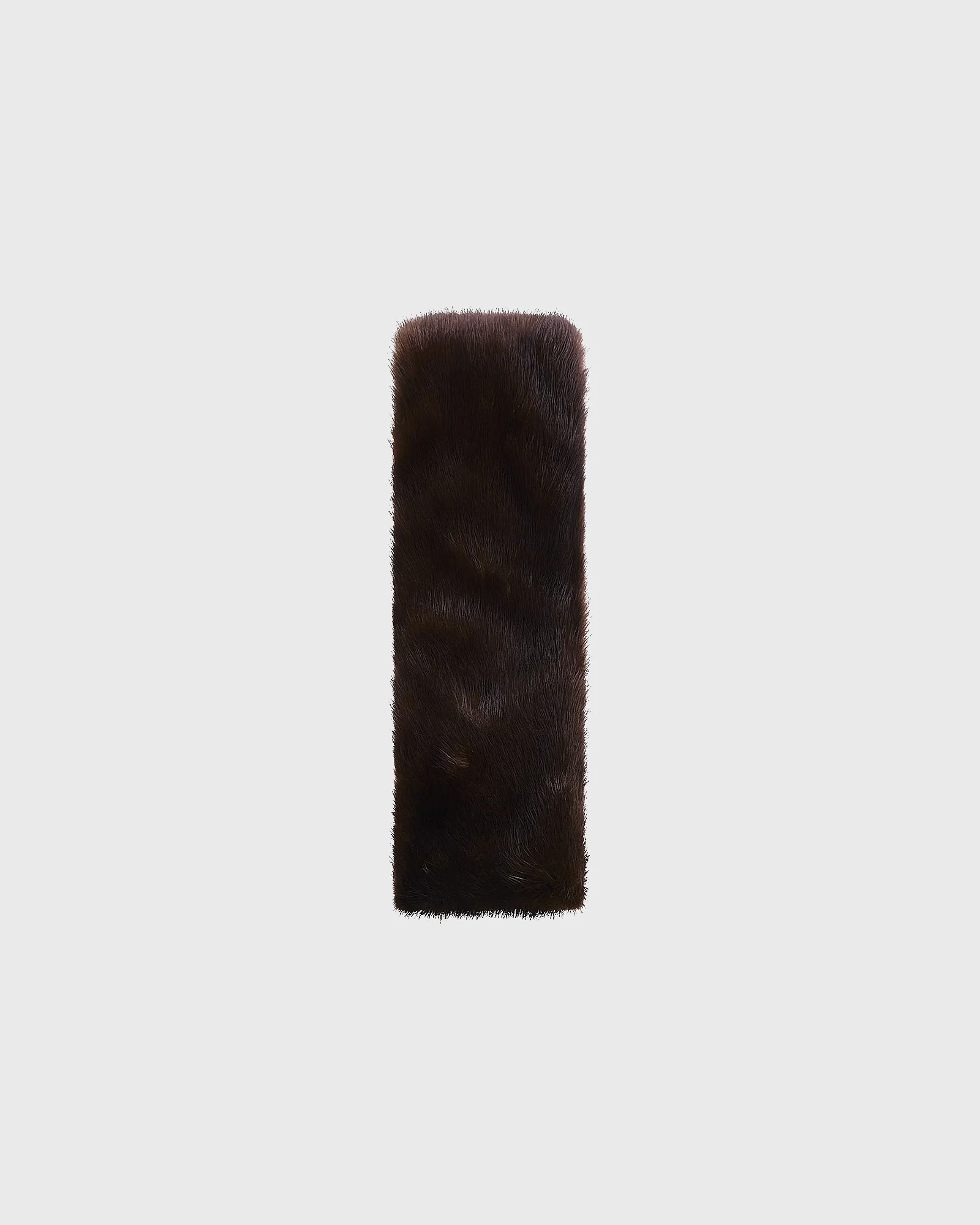 Bandeau en fourrure de vison et cuir
