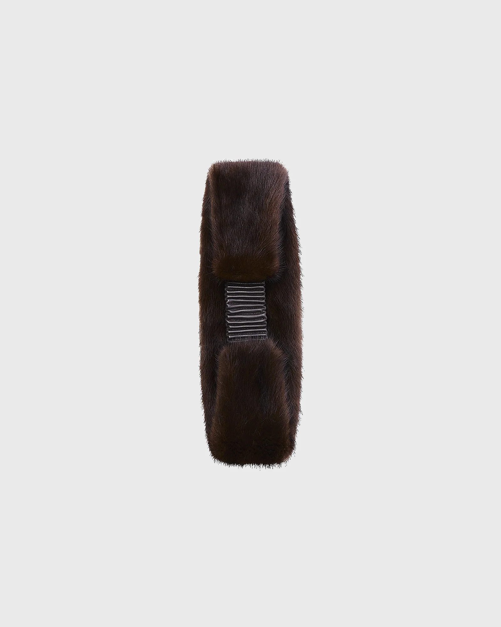 Bandeau en fourrure de vison et cuir - Image 2