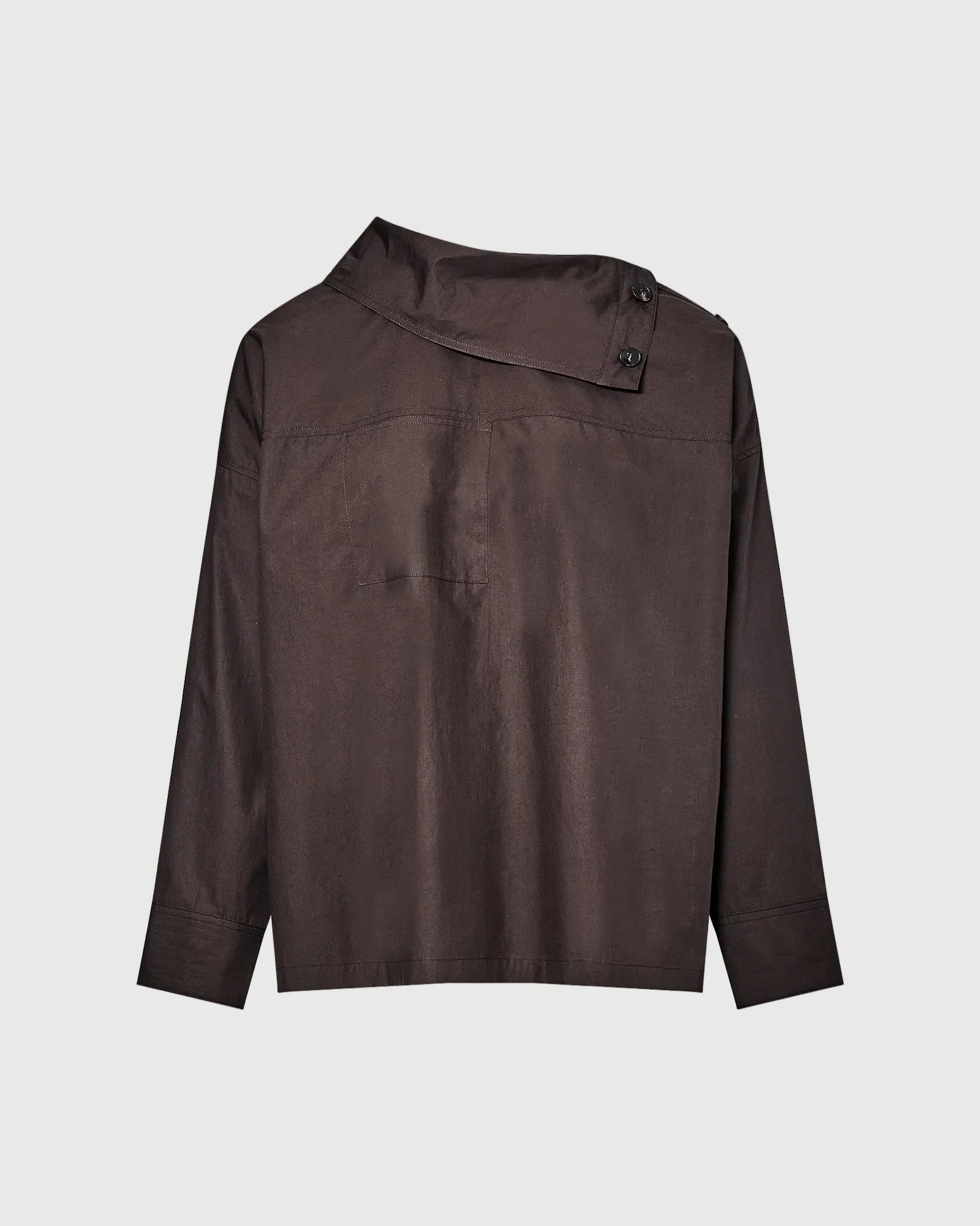 Blouse à col cheminée en popeline coton - Image 2