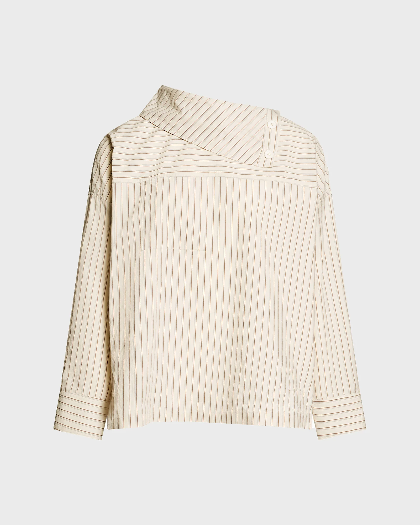 Blouse à col cheminée en popeline de coton - Image 4