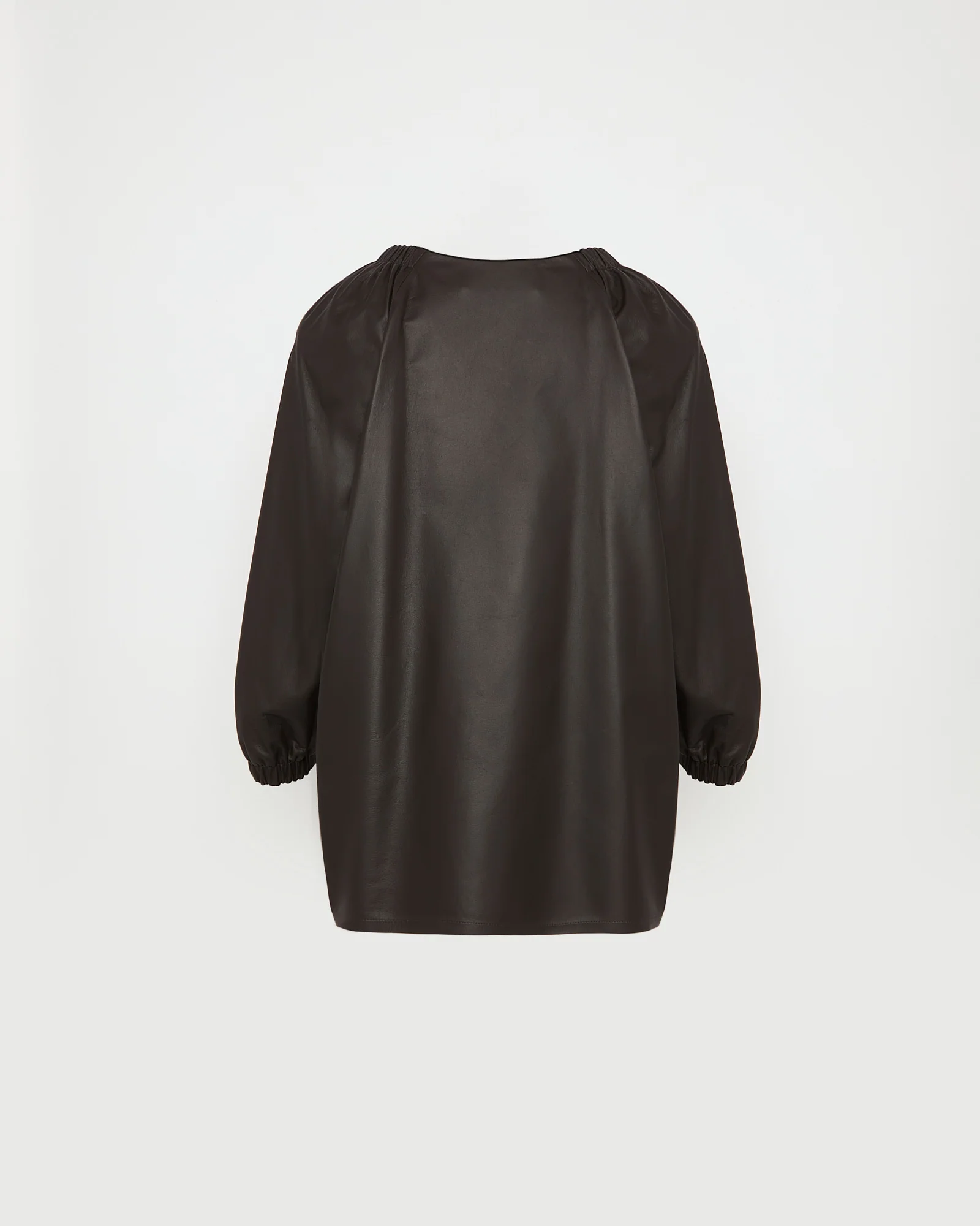Blouse fluide en cuir d'agneau - Image 7