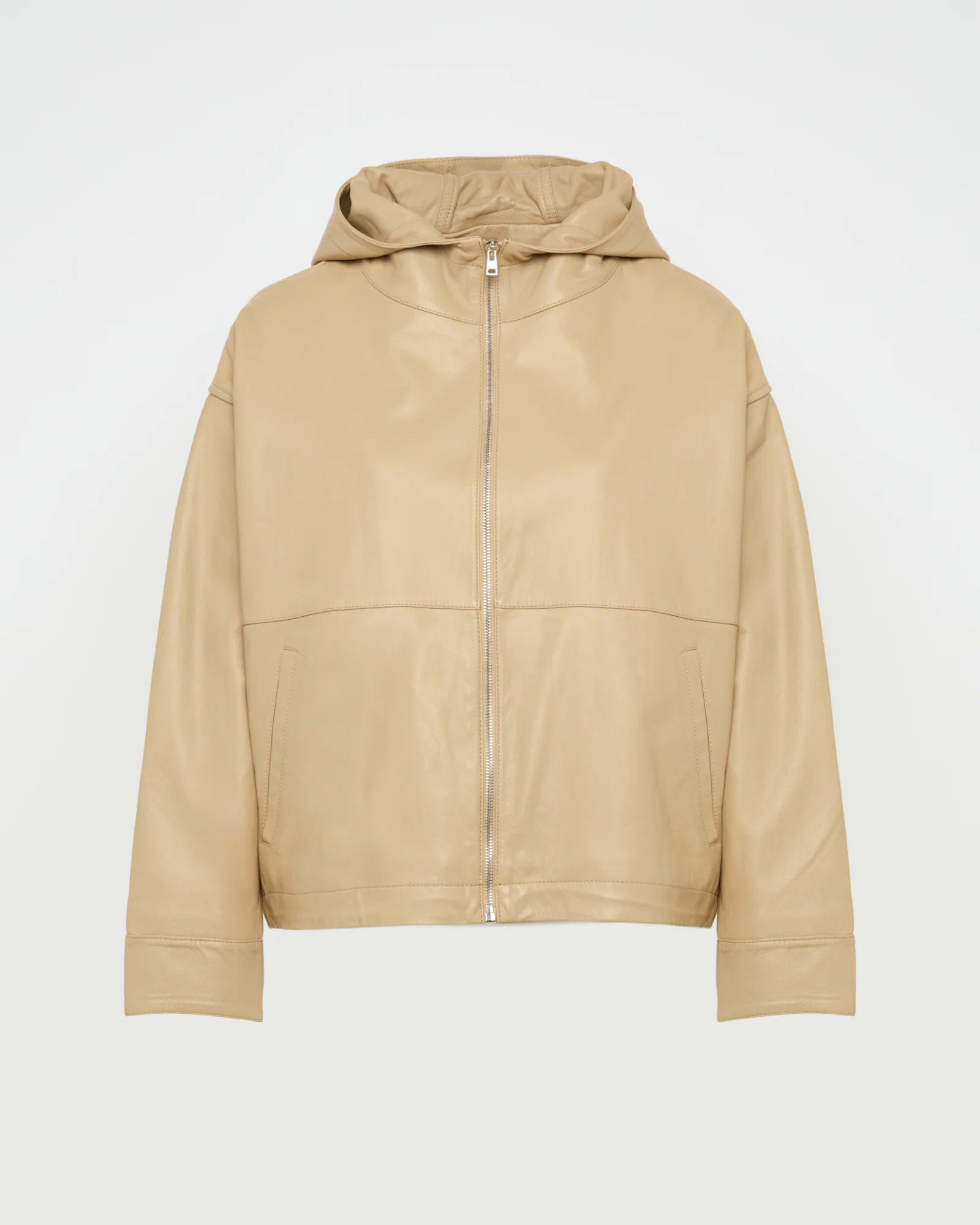 Blouson à capuche en cuir d'agneau - Image 5