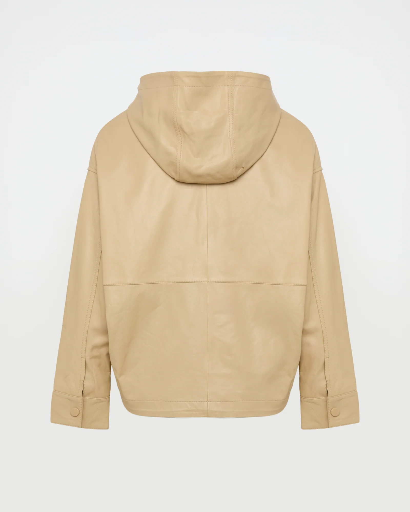 Blouson à capuche en cuir d'agneau - Image 6