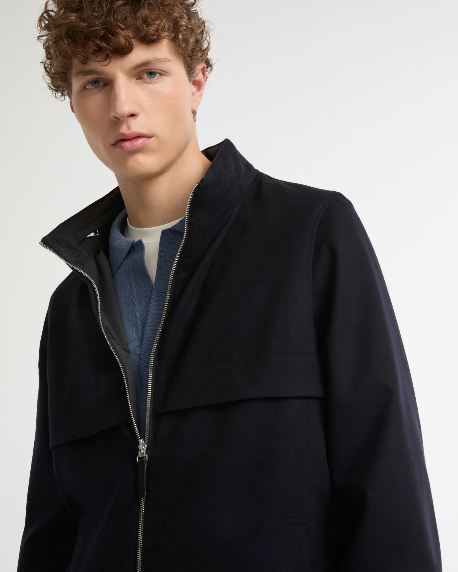 Blouson réversible en lainage cachemire et tissu technique - Image 3