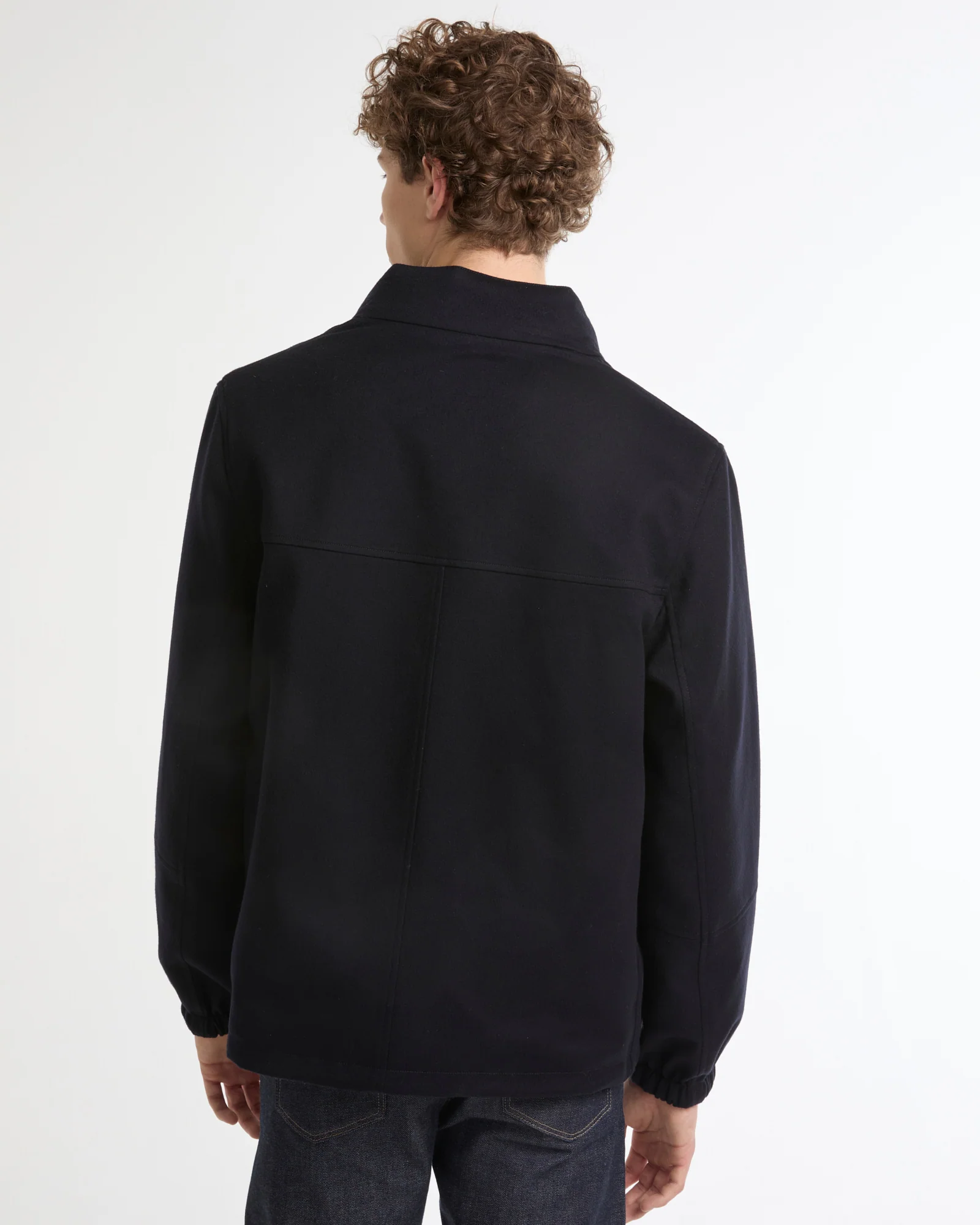 Blouson réversible en lainage cachemire et tissu technique - Image 5