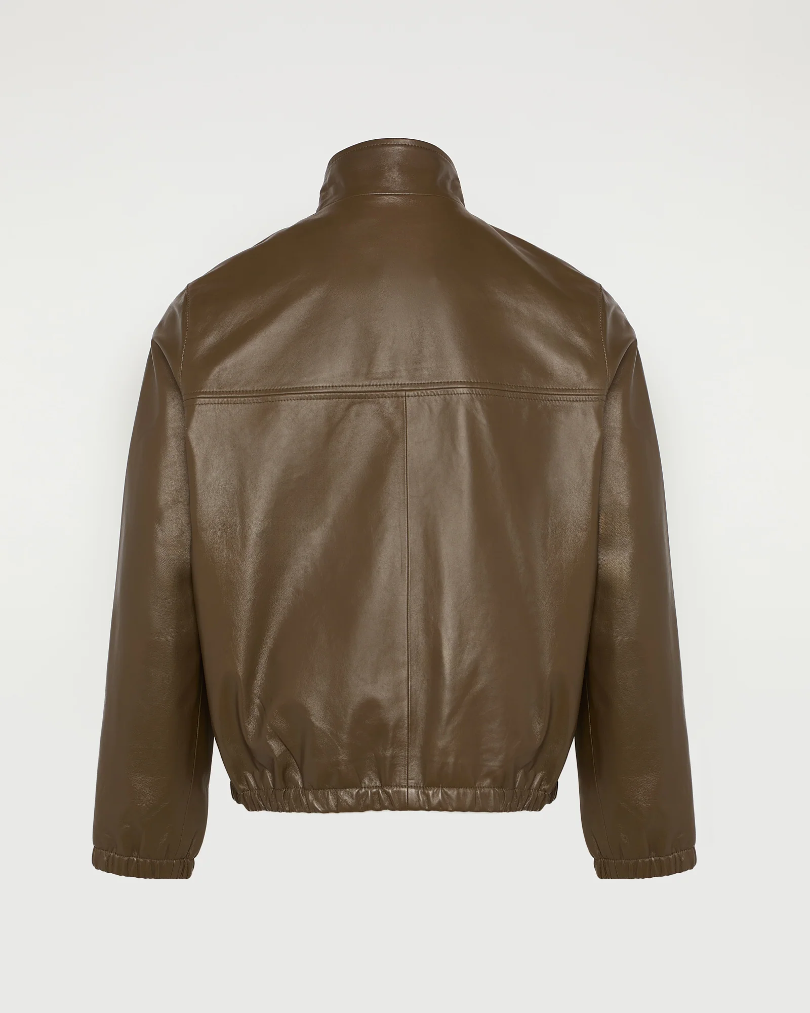 Blouson zippé en cuir d'agneau - Image 7