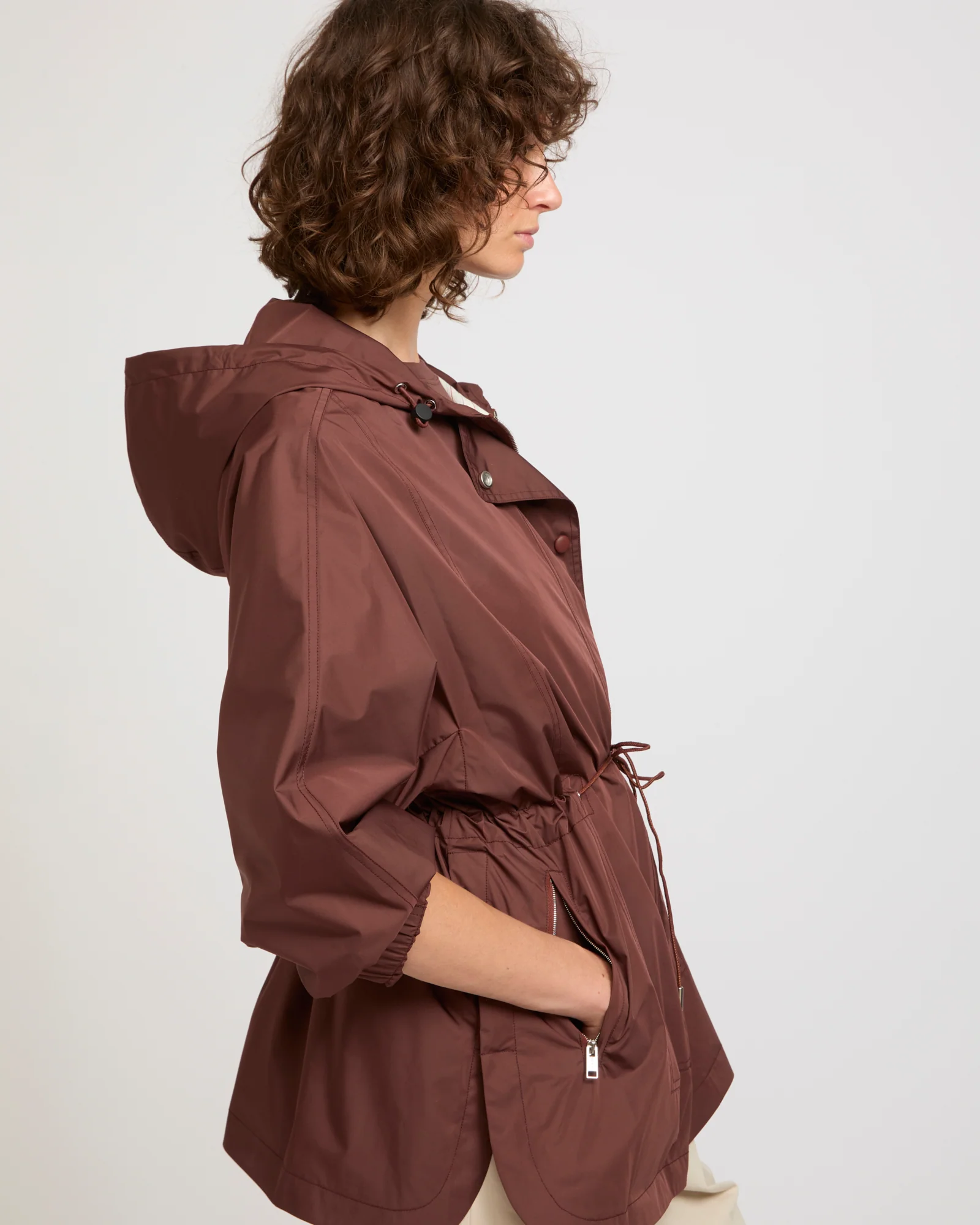 Parka cape en tissu technique imperméable - Image 3