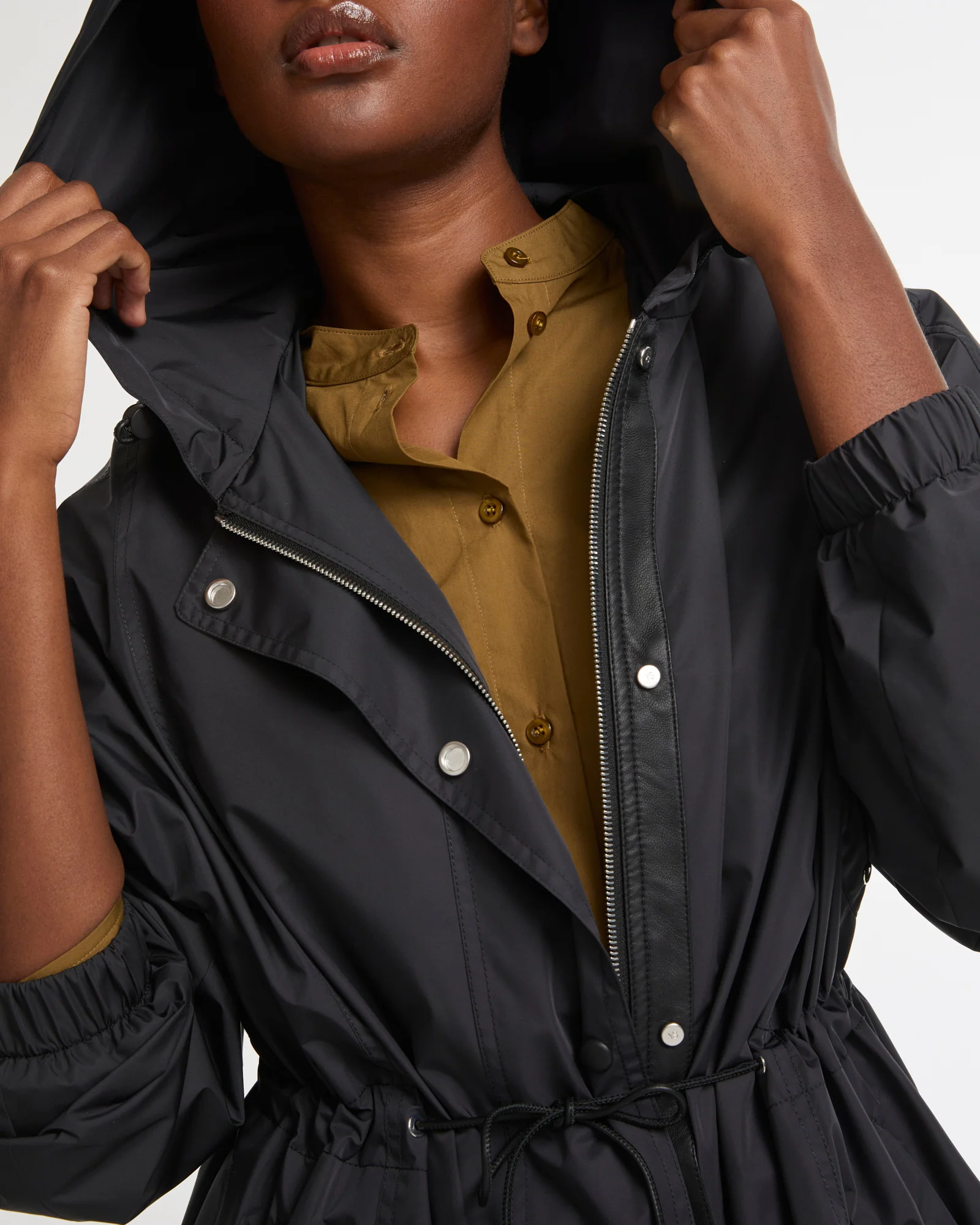 Parka cape en tissu technique imperméable - Image 3