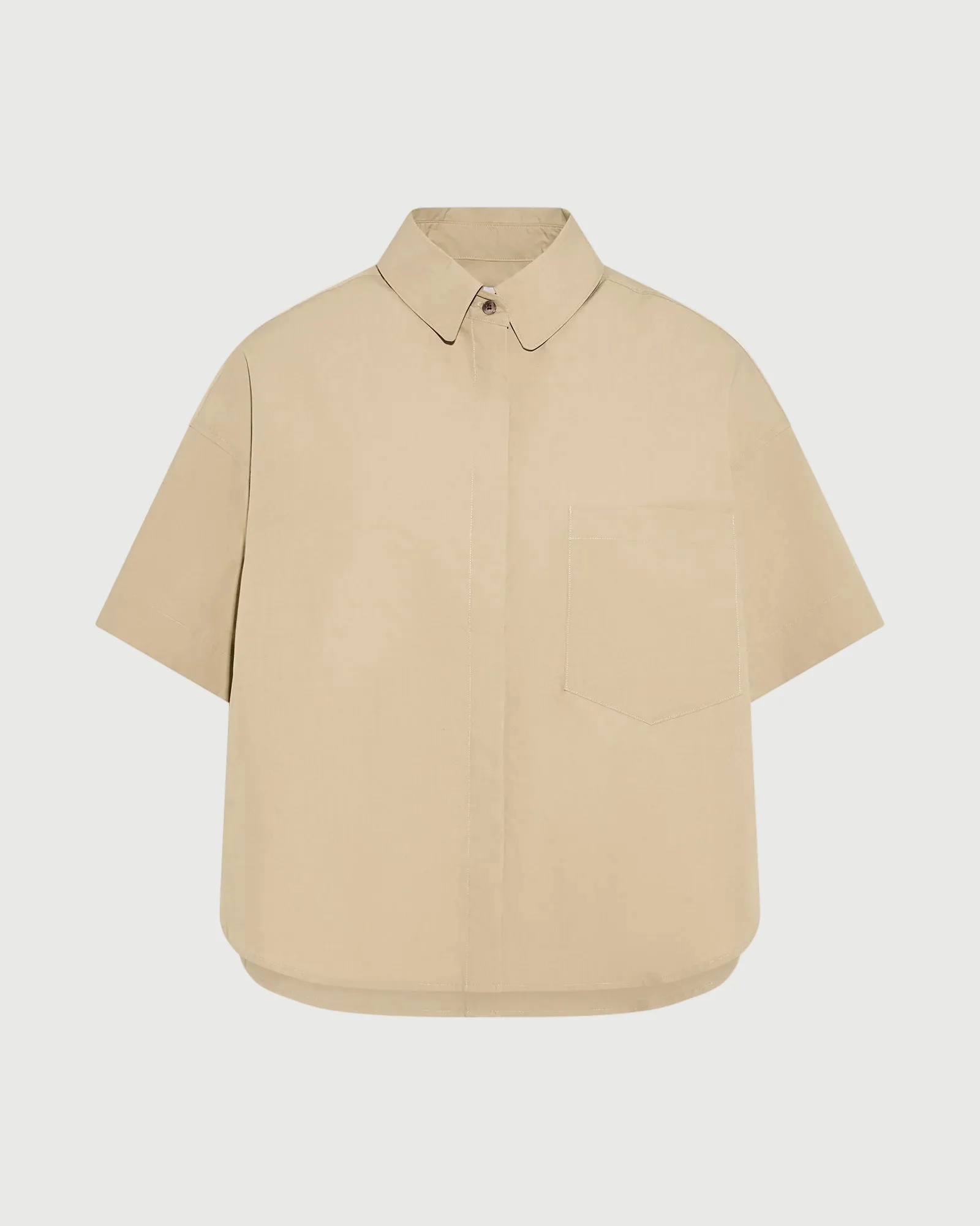 Chemise à manches courtes en popeline de coton - Image 3