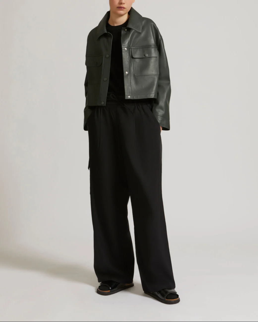 Chemise courte en cuir d’agneau - Image 3