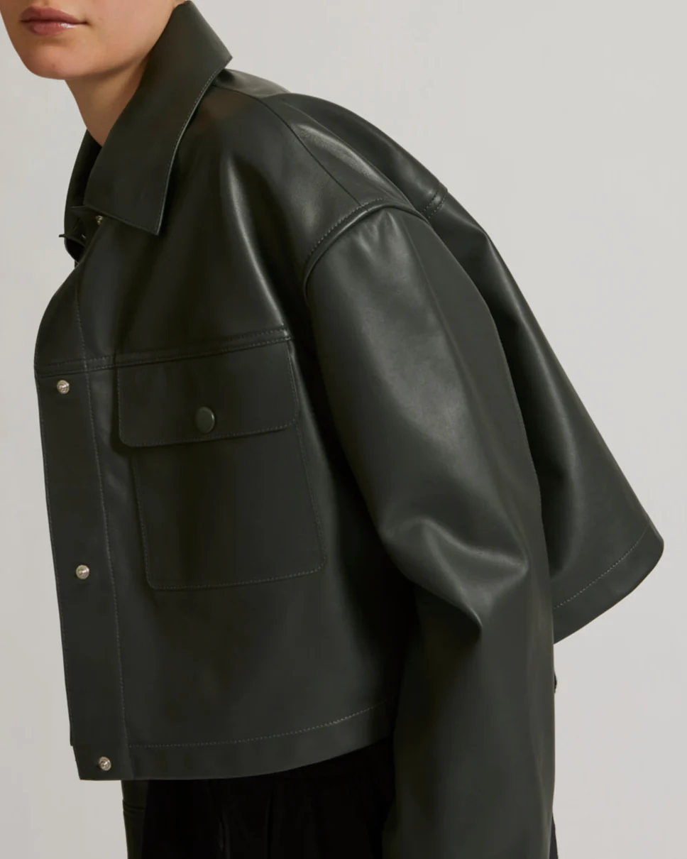 Chemise courte en cuir d’agneau - Image 5
