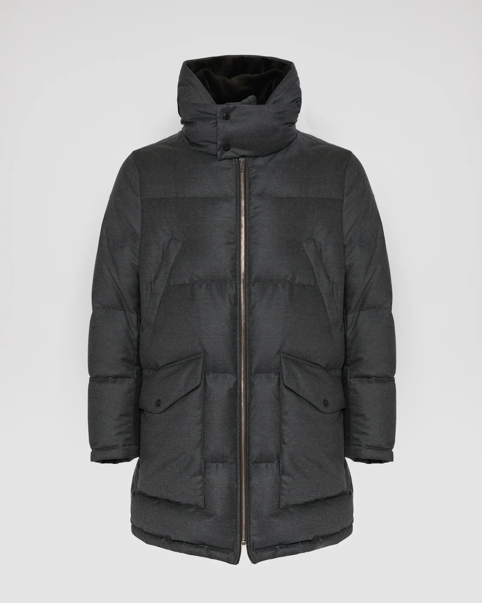 Doudoune en tissu Loro Piana avec plastron en fourrure de vison - Image 6