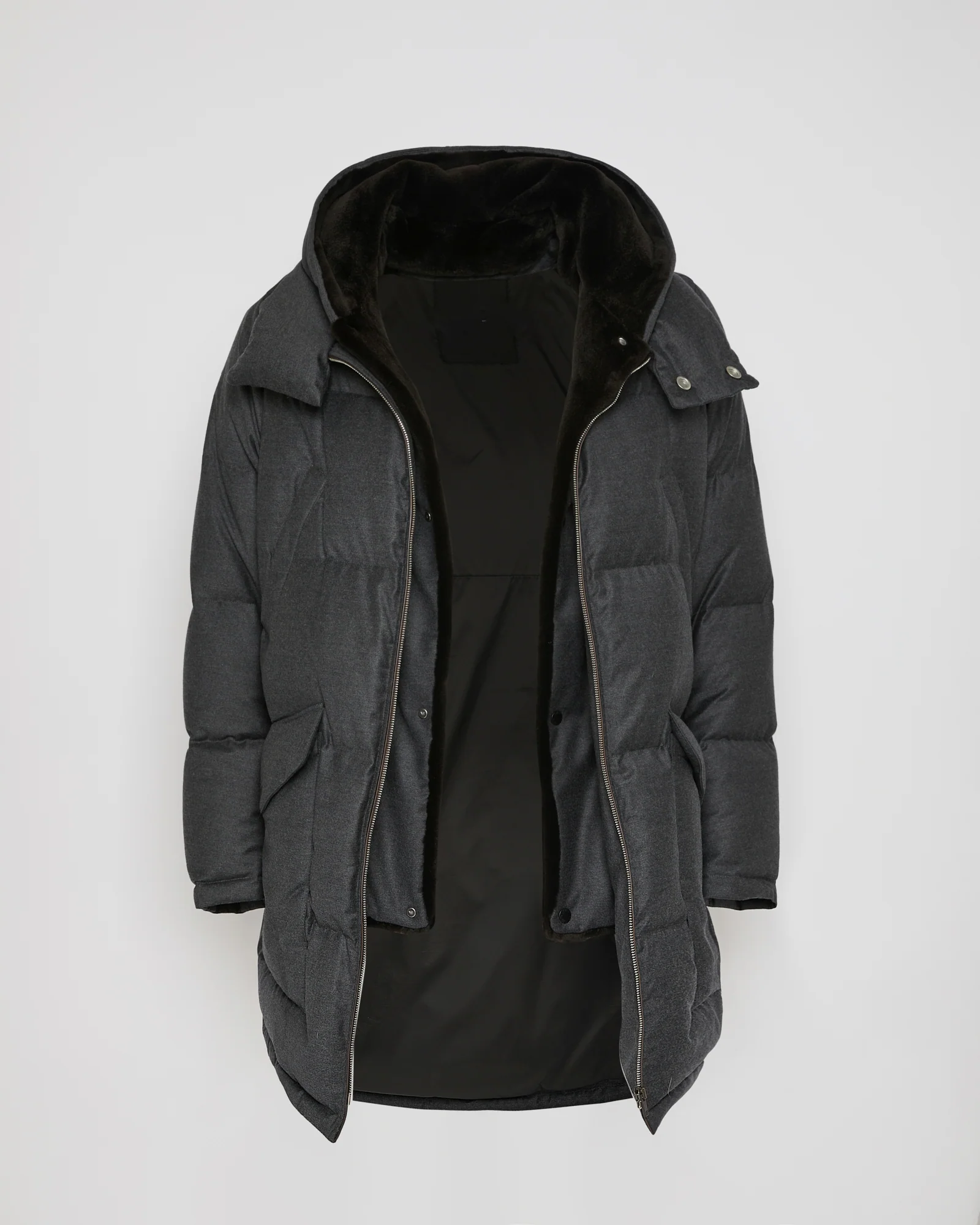 Doudoune en tissu Loro Piana avec plastron en fourrure de vison - Image 8