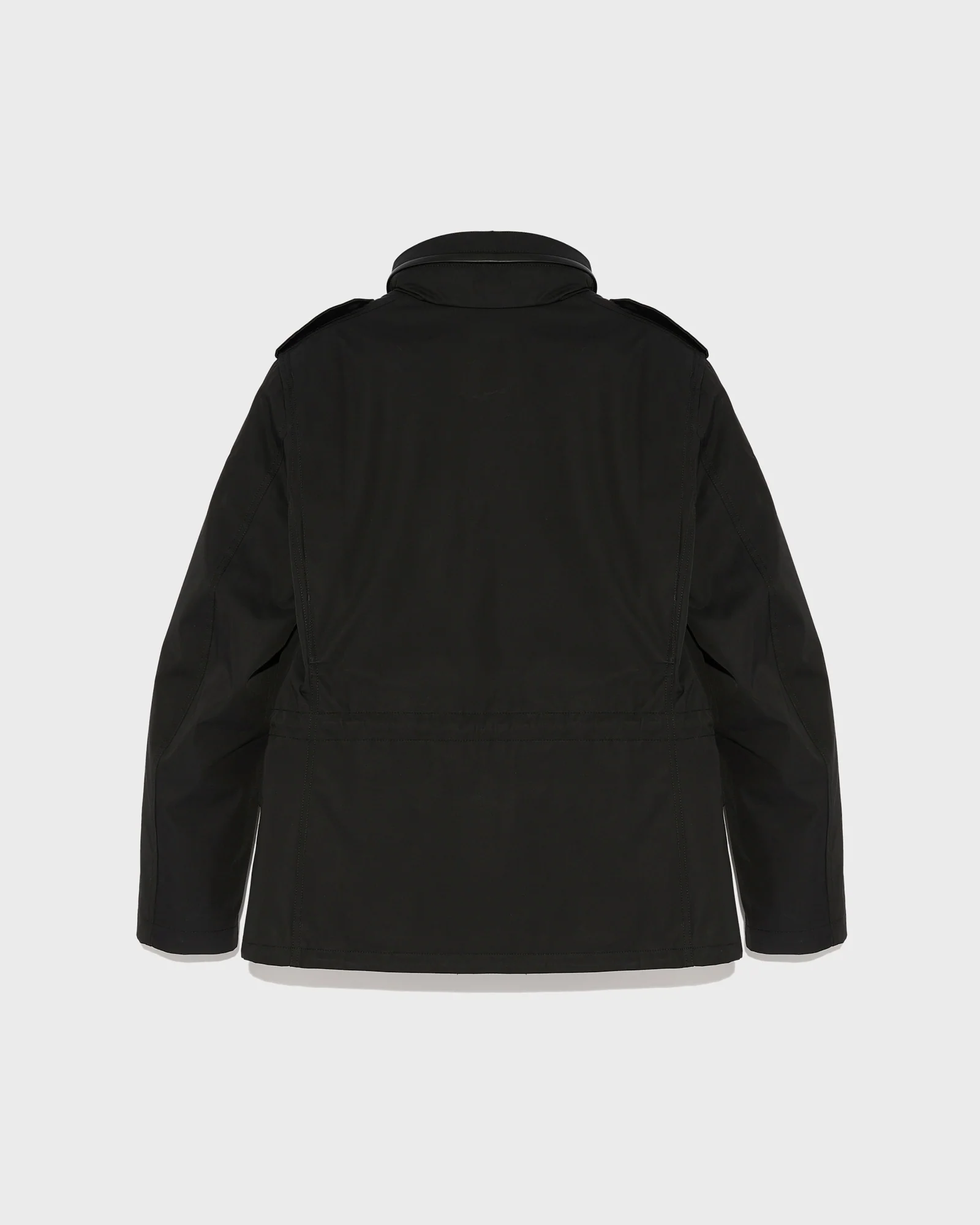 Veste style saharienne en gabardine technique imperméable avec col en fourrure de vison - Image 6