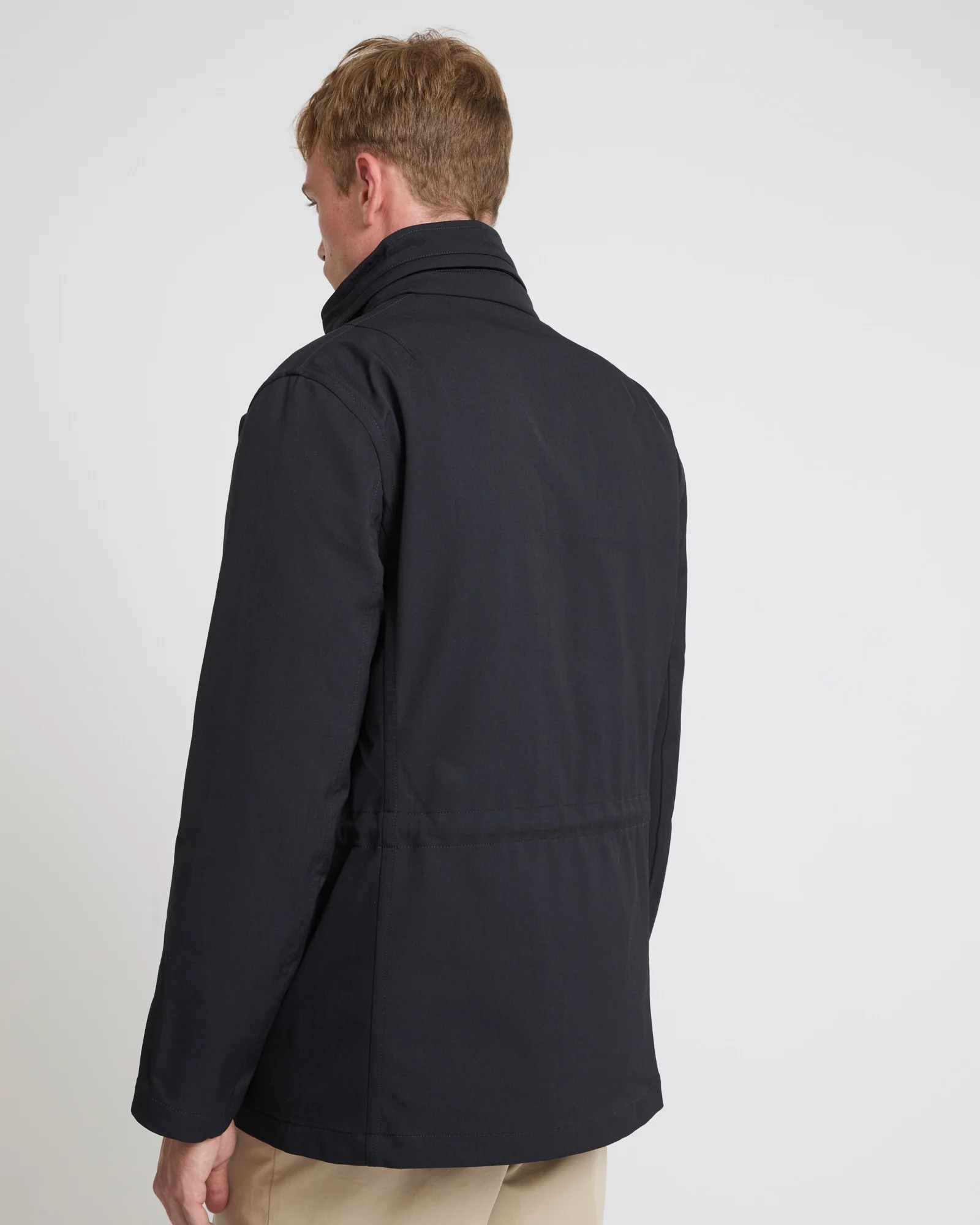 Veste militaire en lainage technique imperméable et fourrure de vison - Image 4