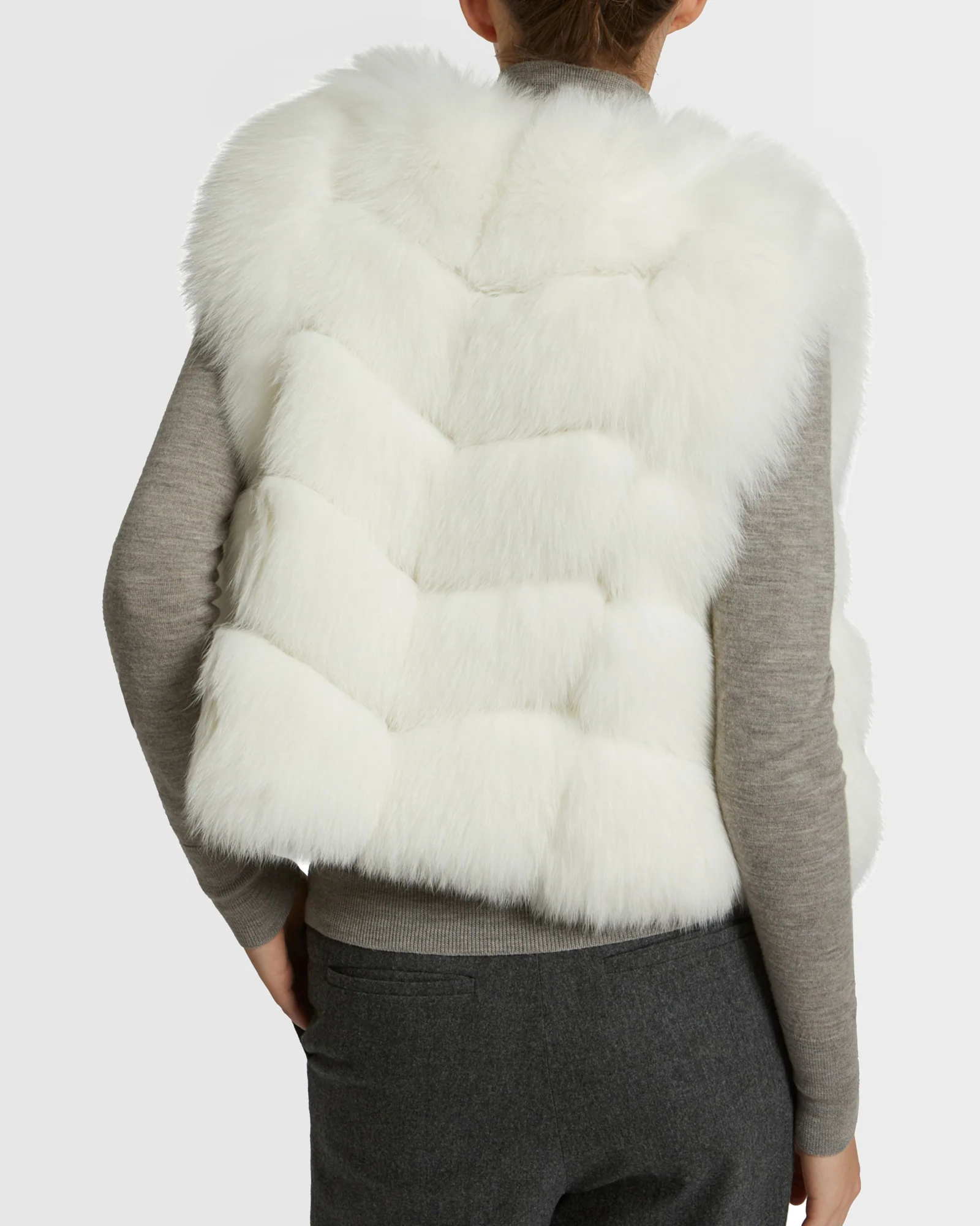 Gilet court en fourrure de renard - Image 4