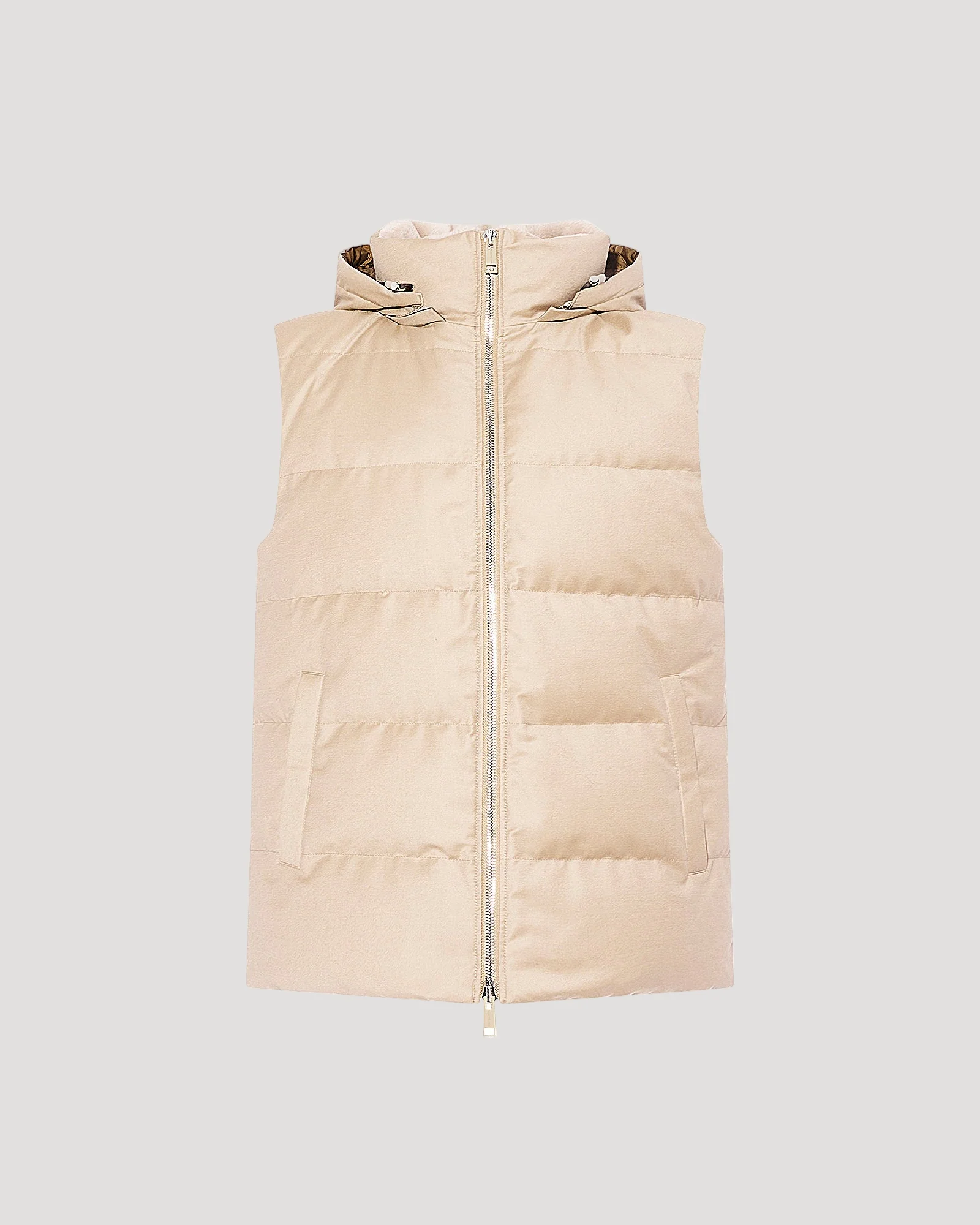 Gilet doudoune en tissu imperméable Loro Piana avec col en fourrure de vison - Image 5