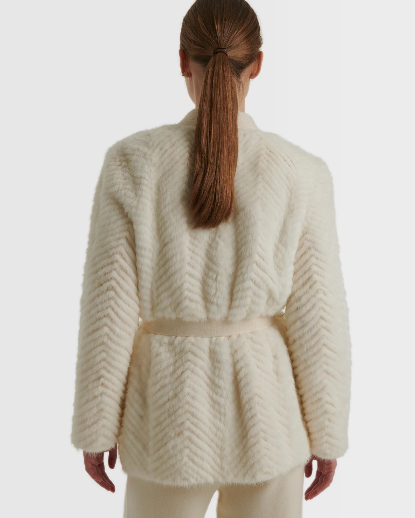 Veste en maille et fourrure de vison - Image 5