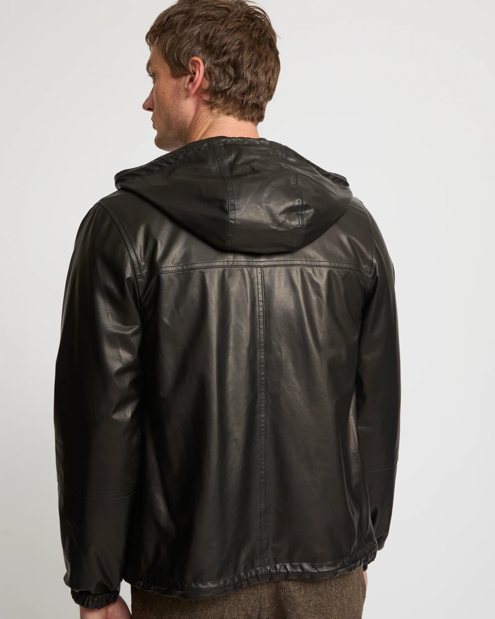 Hoody en cuir de baby calf réversible - Image 5