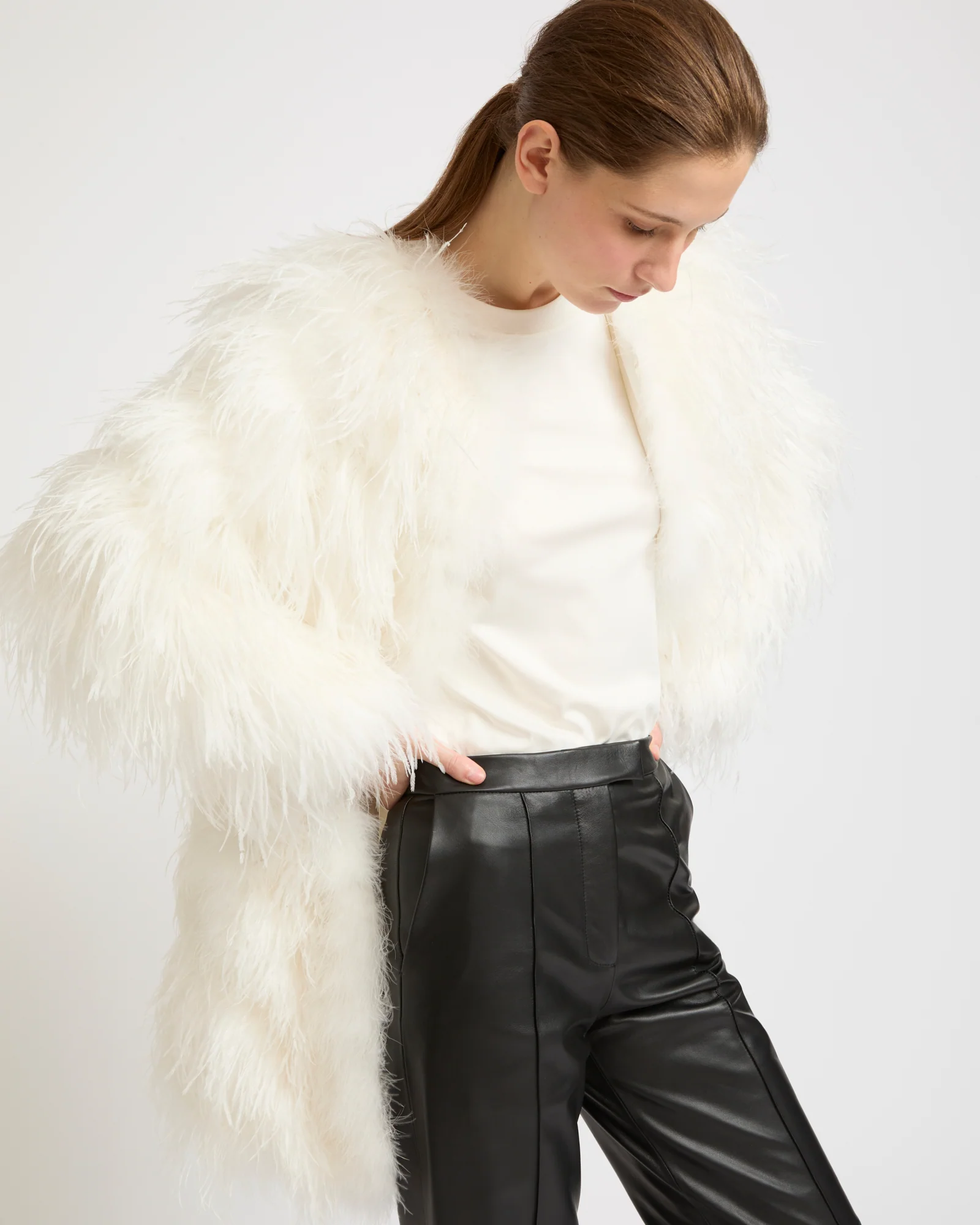 Manteau en plumes d'autruche - Image 3