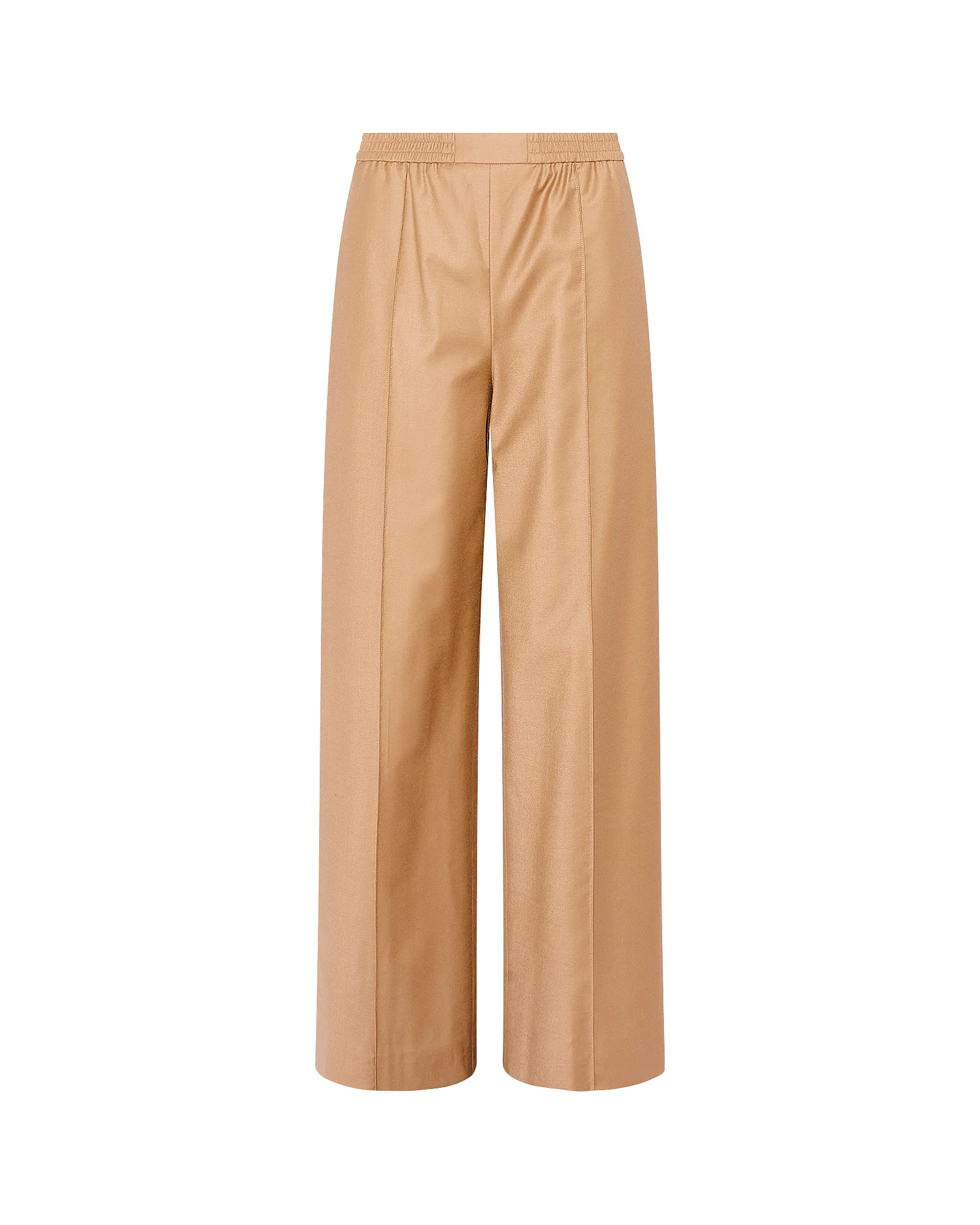 Pantalon ample à taille élastique en tissu flanelle - Image 4