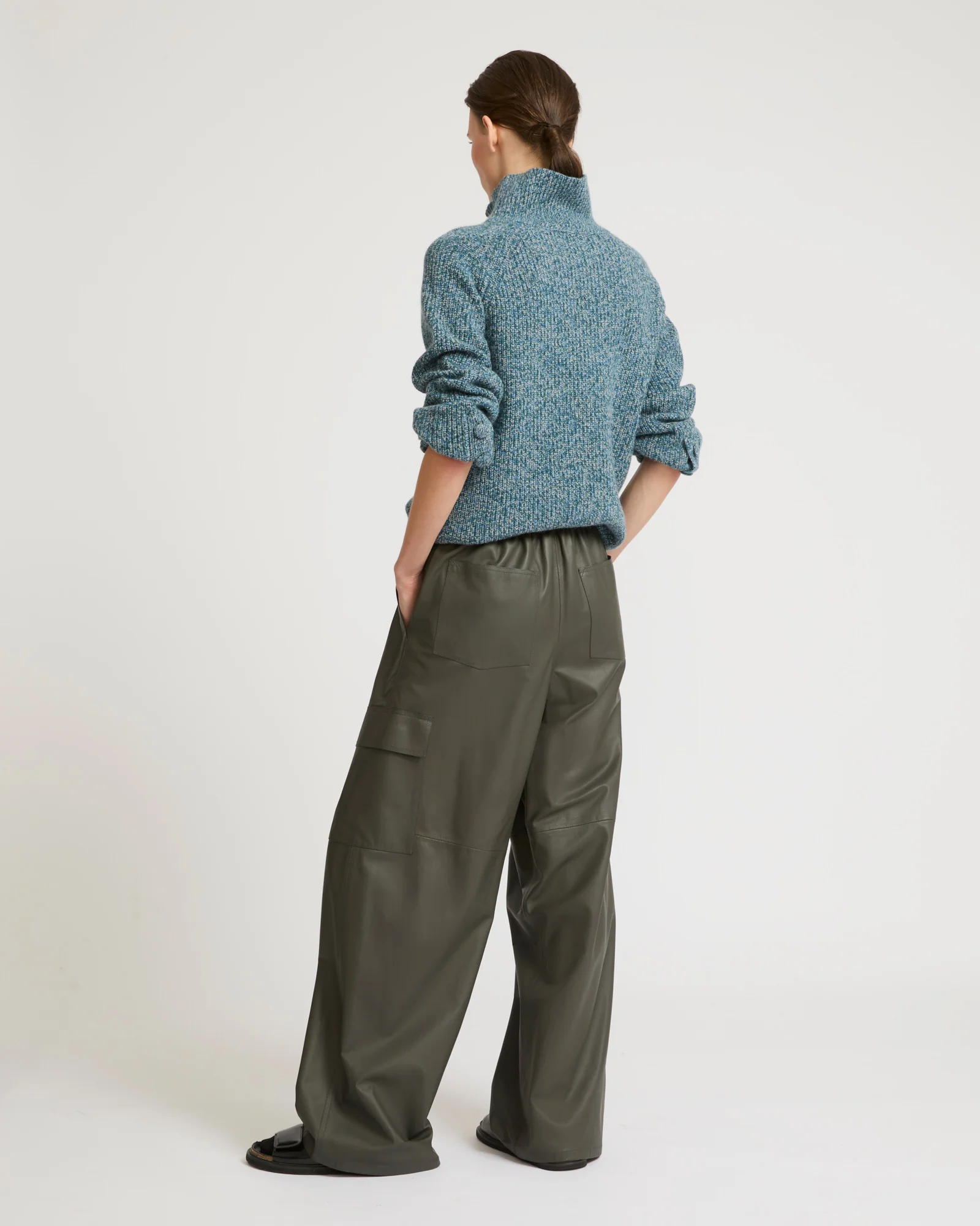 Pantalon cargo en cuir d’agneau - Image 4