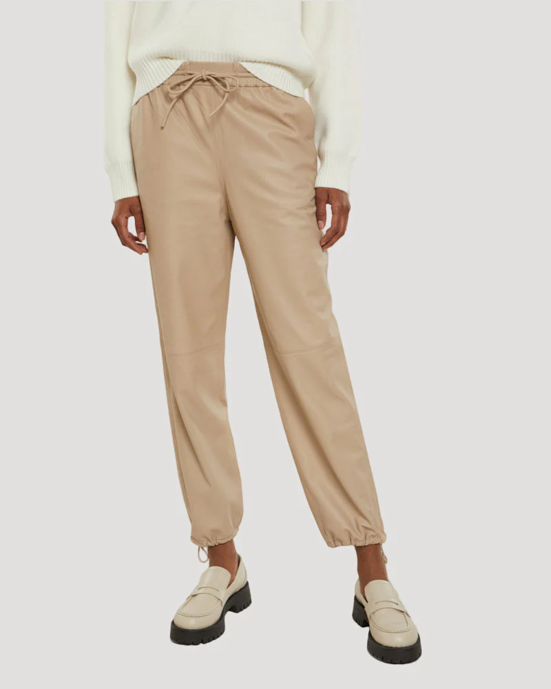 Pantalon jogging en cuir d'agneau - Image 3