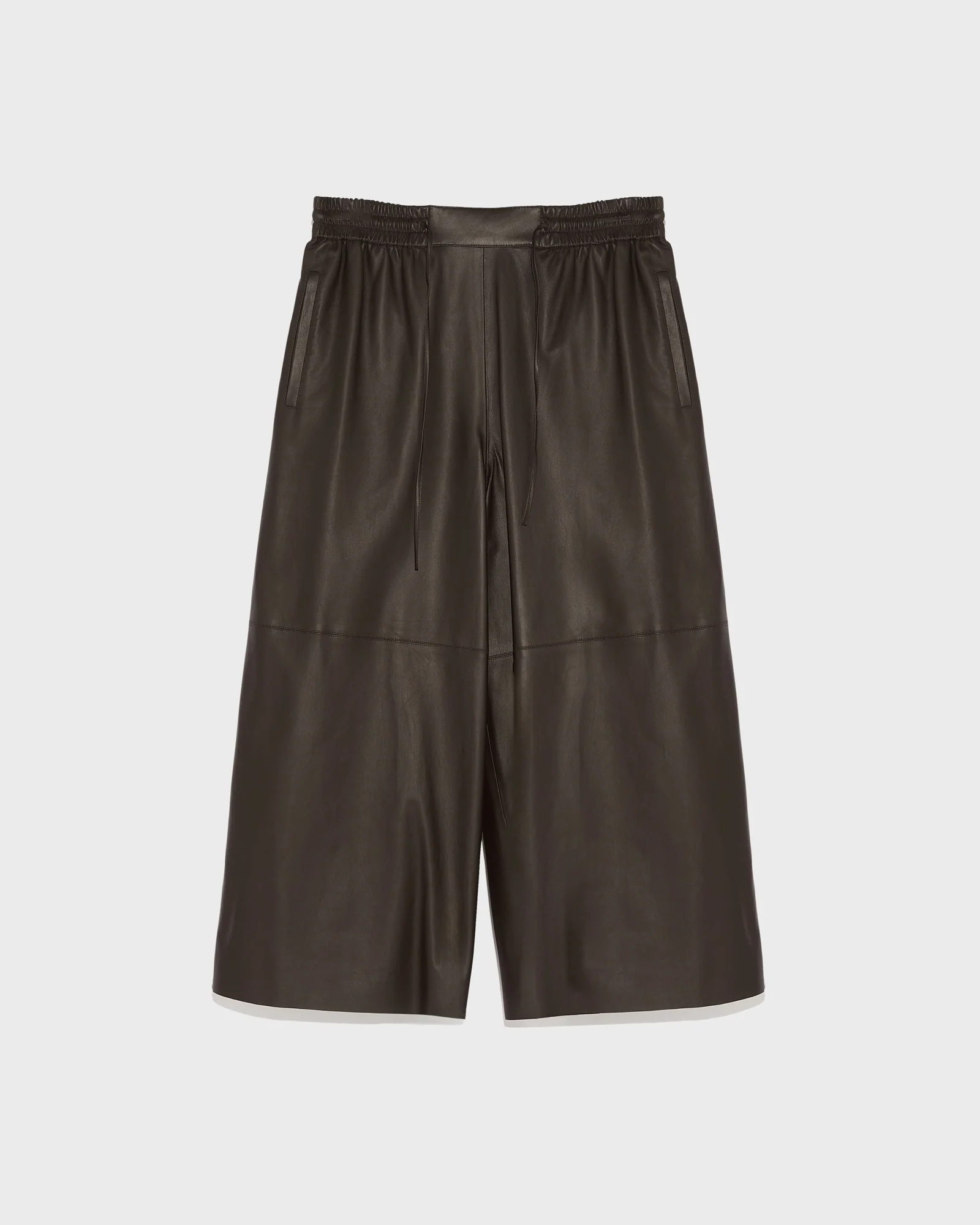 Jupe culotte en cuir d'agneau fin - Image 3