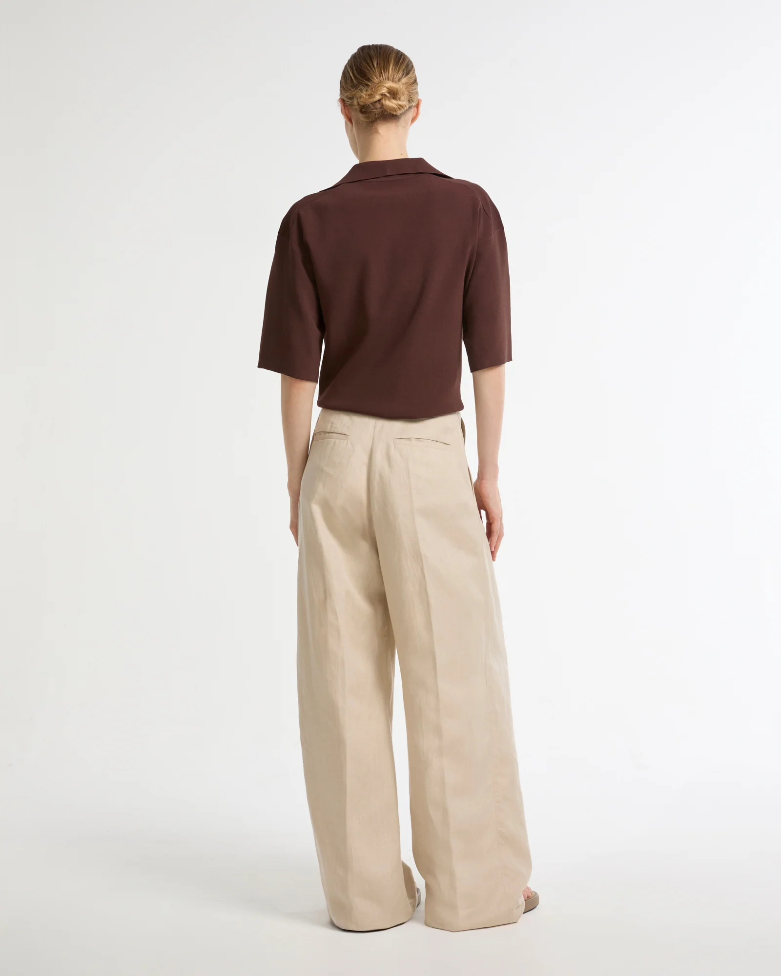 Pantalon large en lin - Image 3