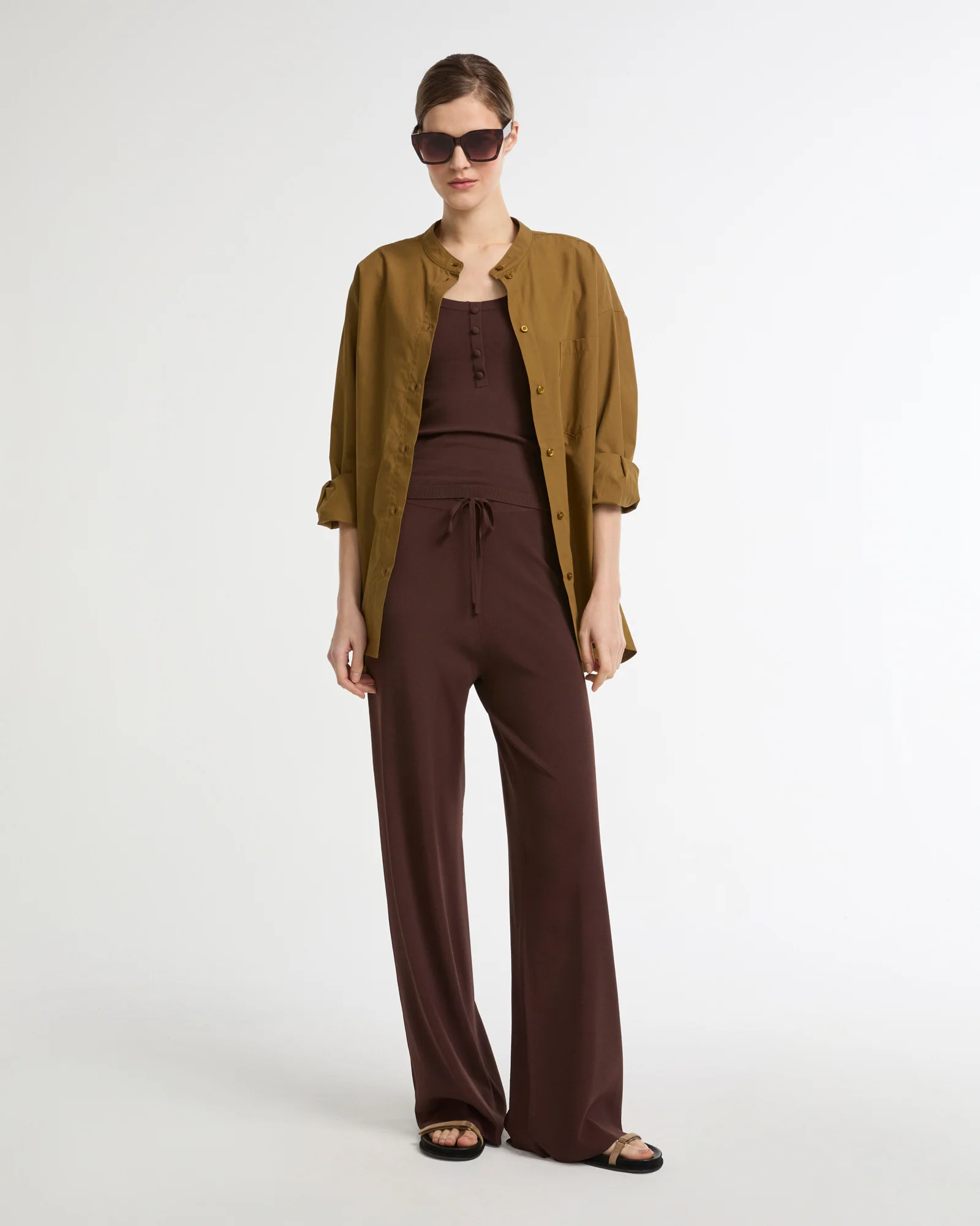 Pantalon large en maille