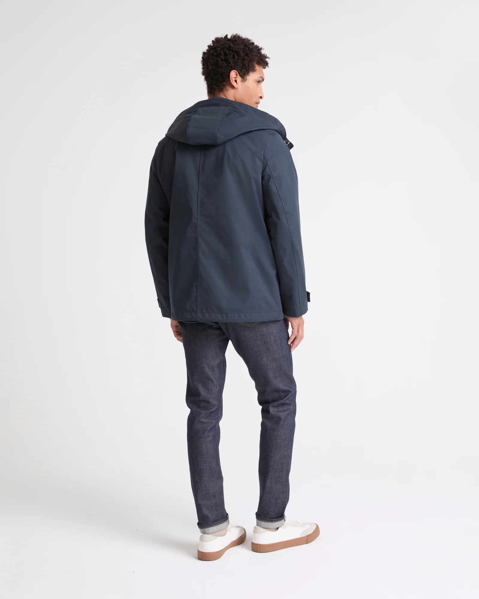 Parka courte en tissu technique mix coton - Image 4