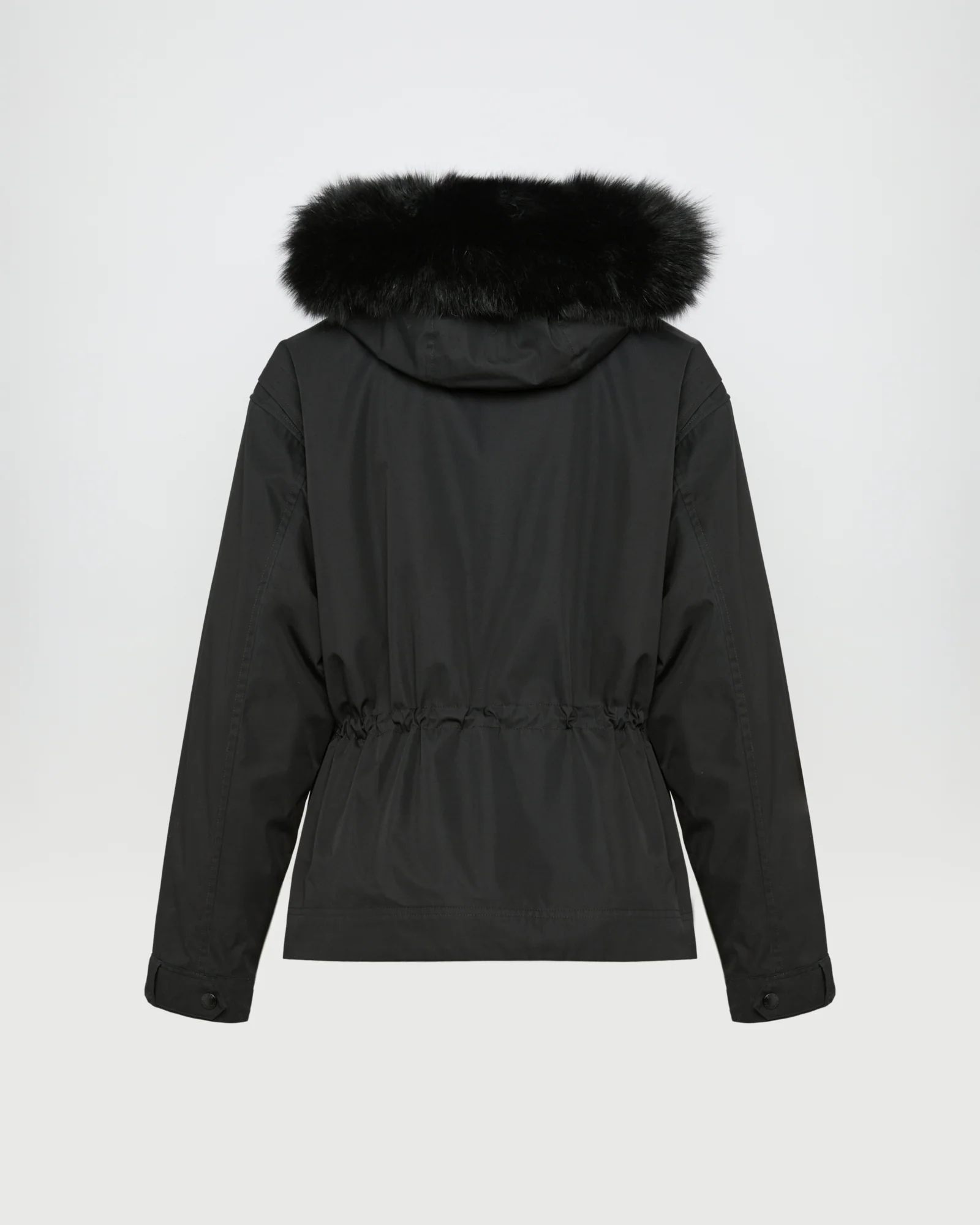 Parka courte en coton imperméable avec fourrure de renard et lapin - Image 5